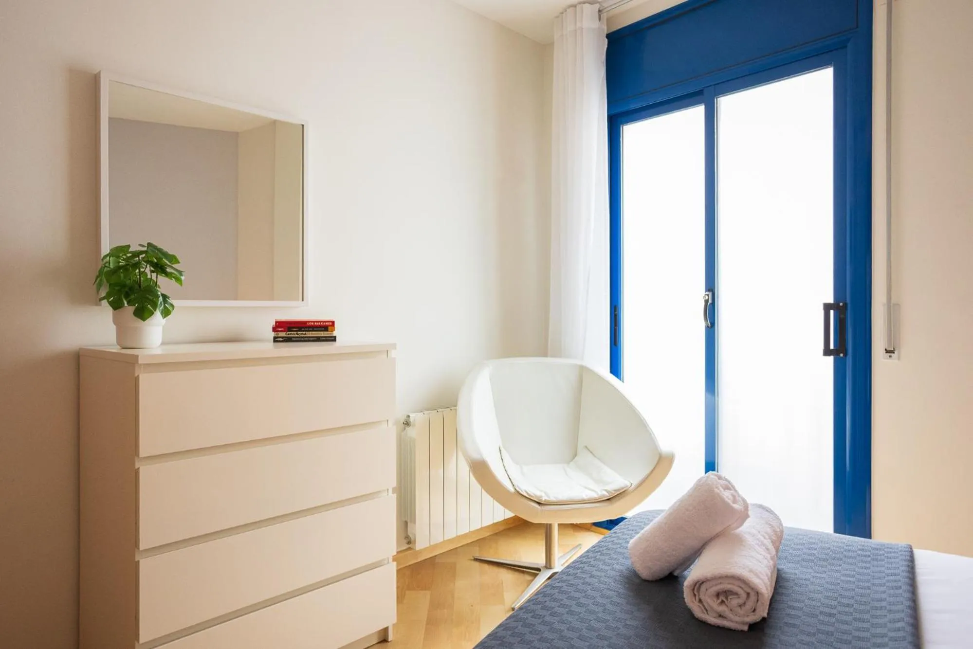 towels, Bed in Lucas House Apartments by Sitges Group