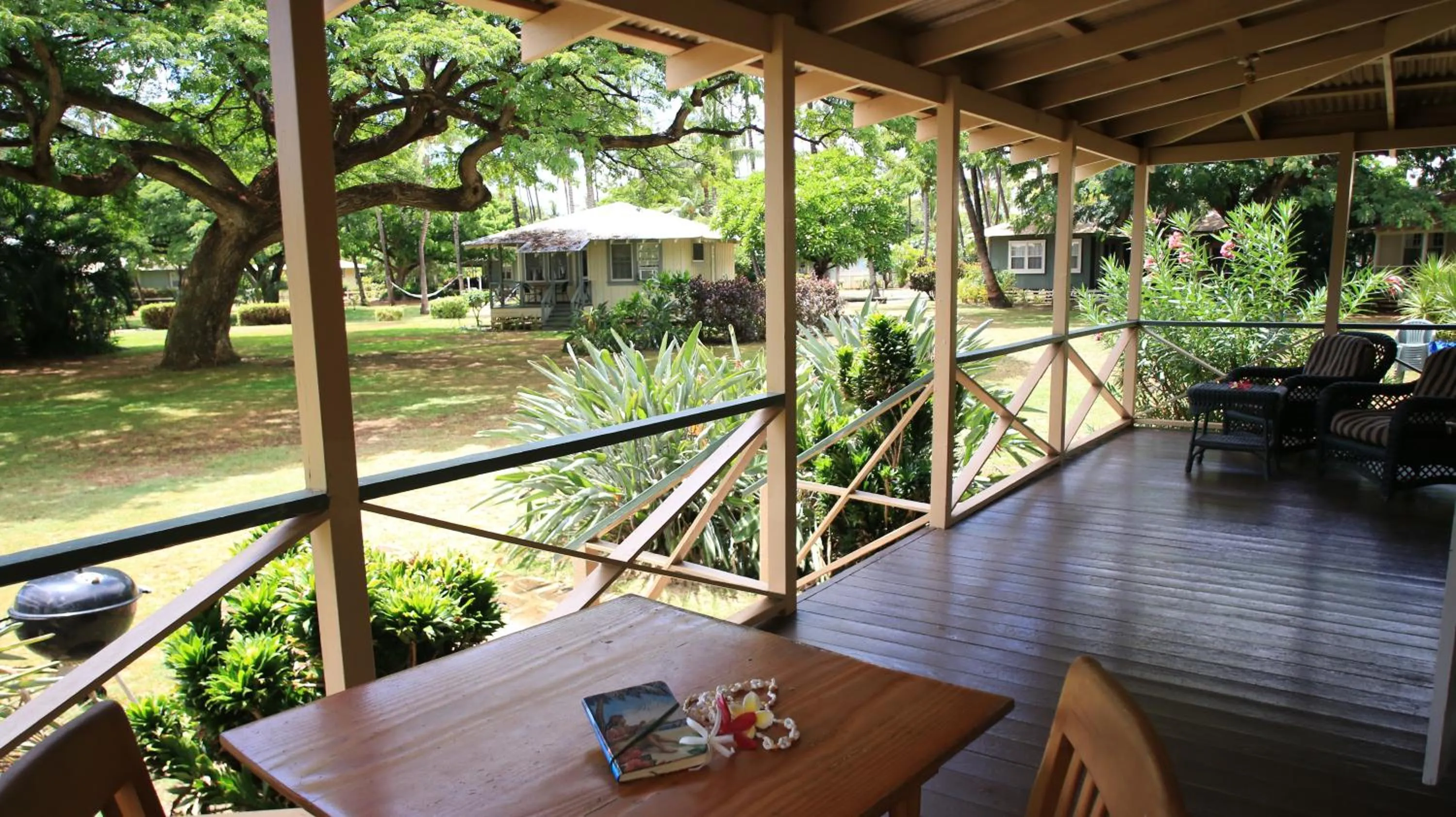 Patio in Waimea Plantation Cottages, a Coast Resort