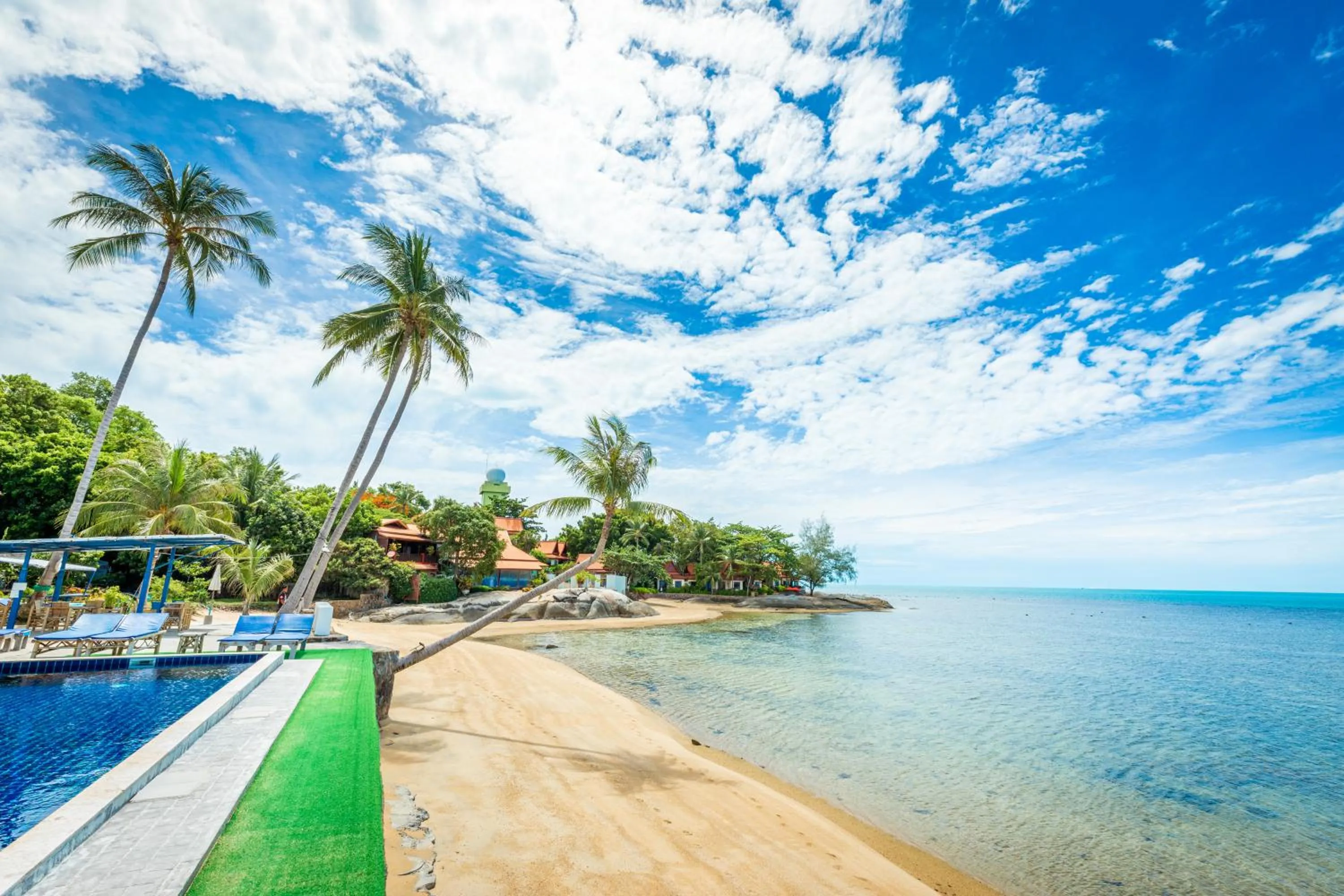 Pool view in Three Trees Samui Resort - Sarocha Villa