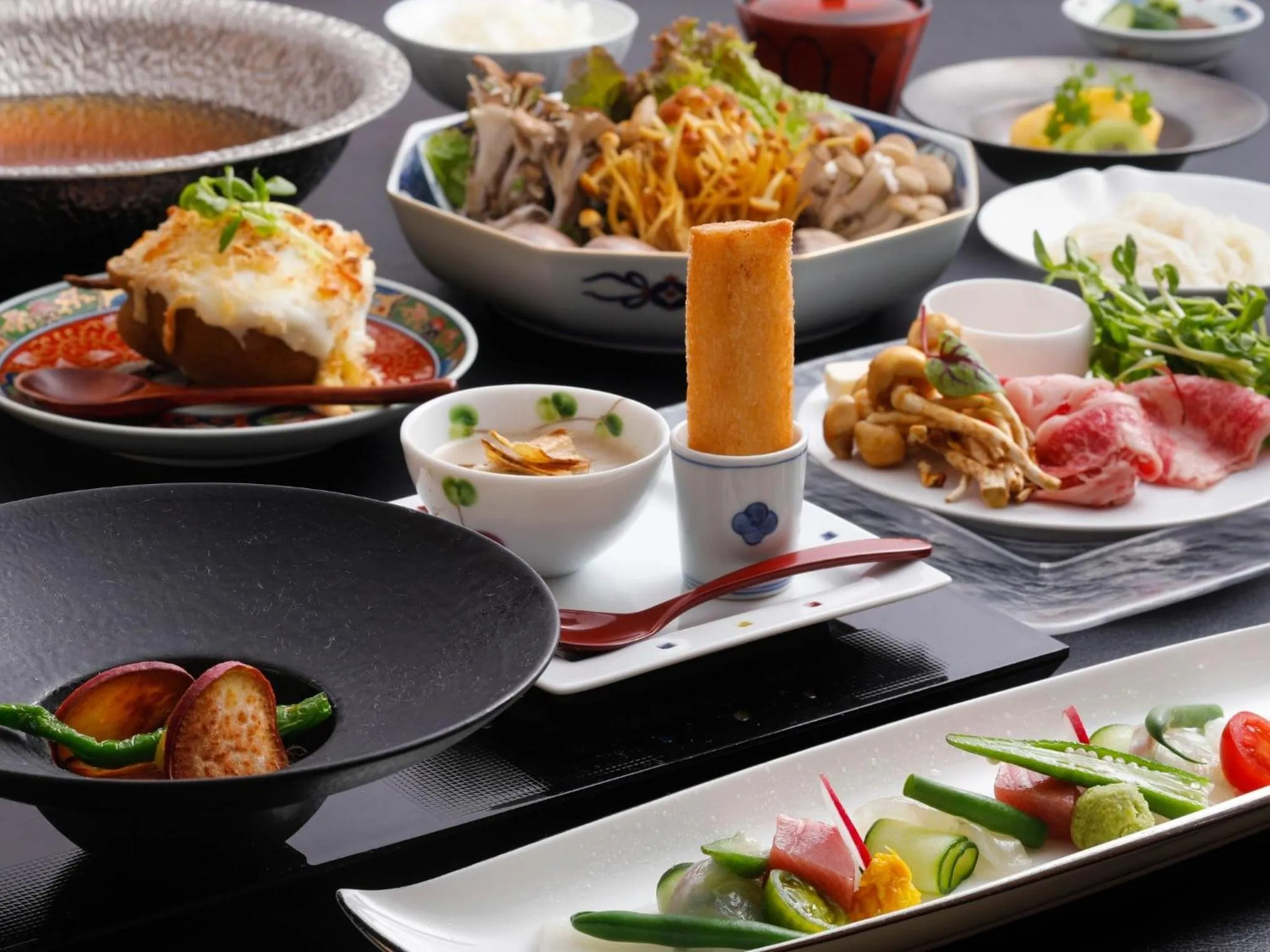 Food in Arima Hot Spring Ryokan Hanamusubi