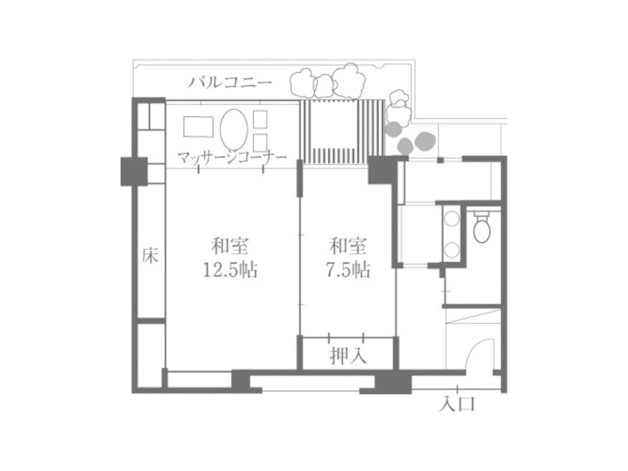 Floor plan in Arima Hot Spring Ryokan Hanamusubi