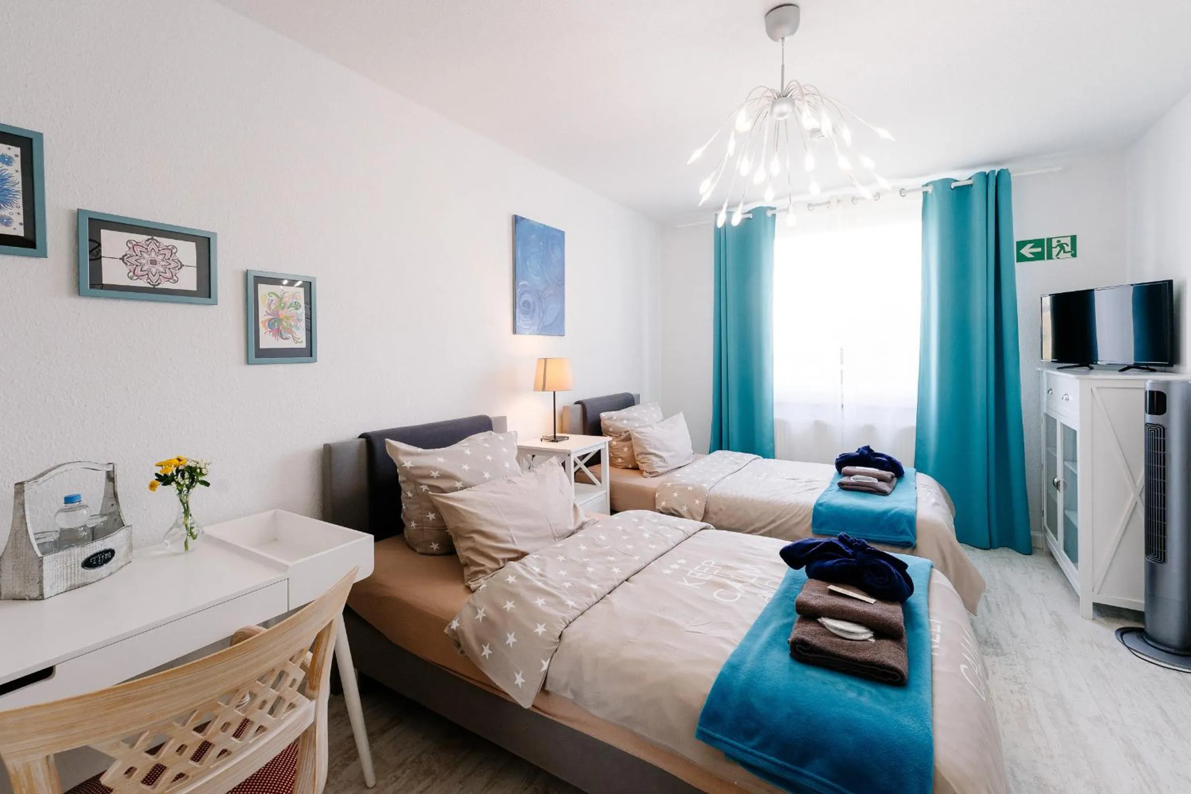 Bed in GästeHaus am Flughafen Düsseldorf