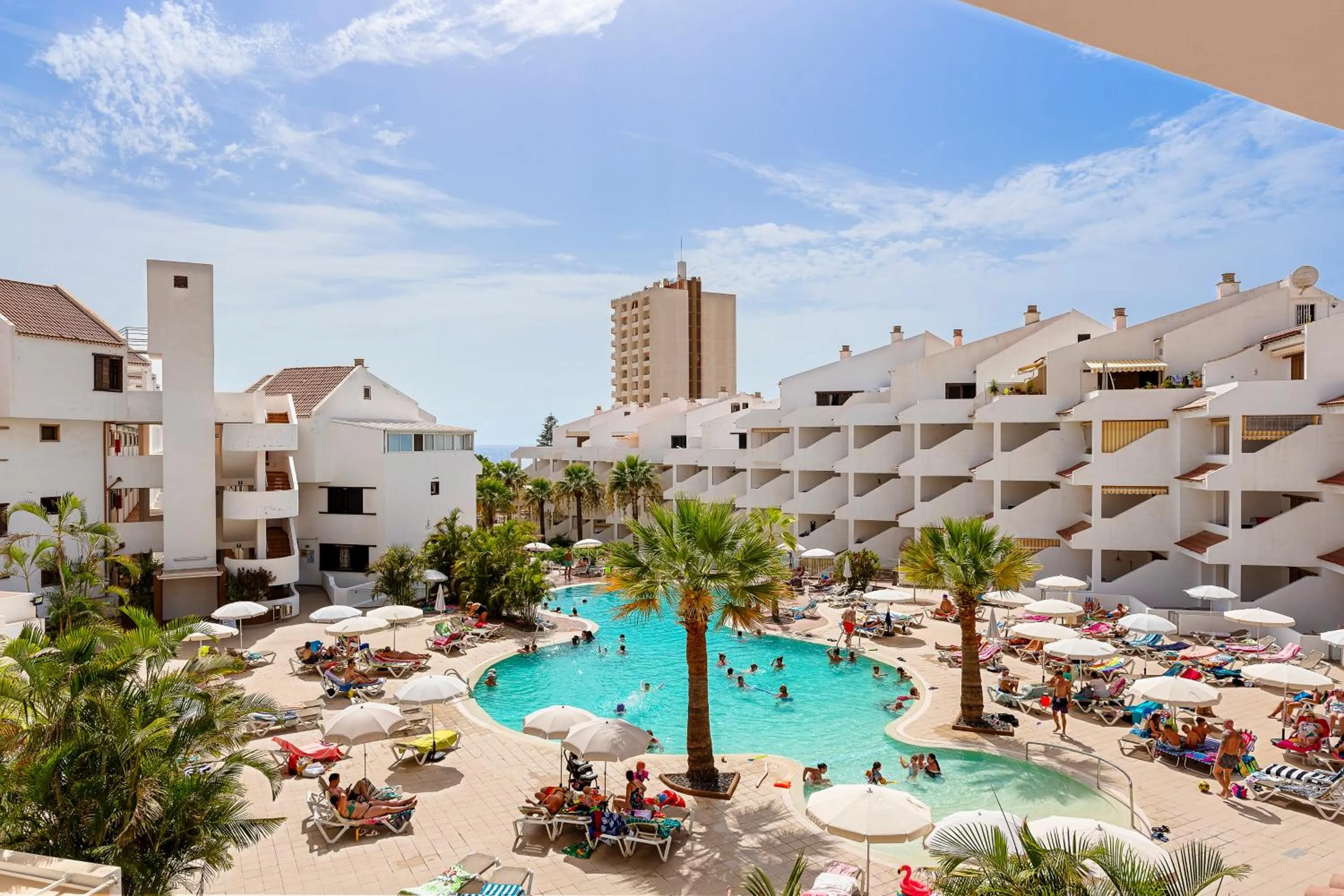 Pool view in Paloma Beach Apartments