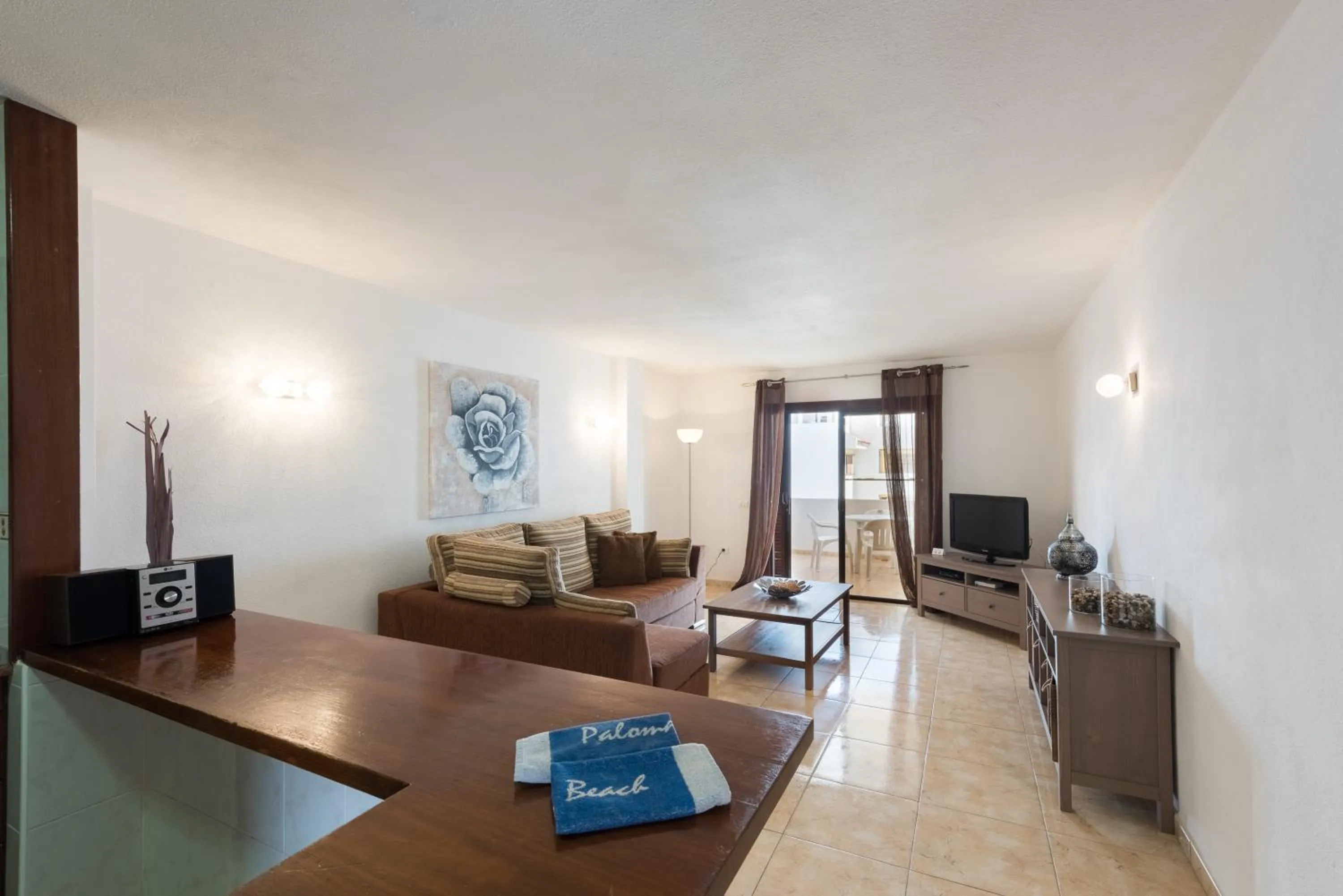 Living room in Paloma Beach Apartments