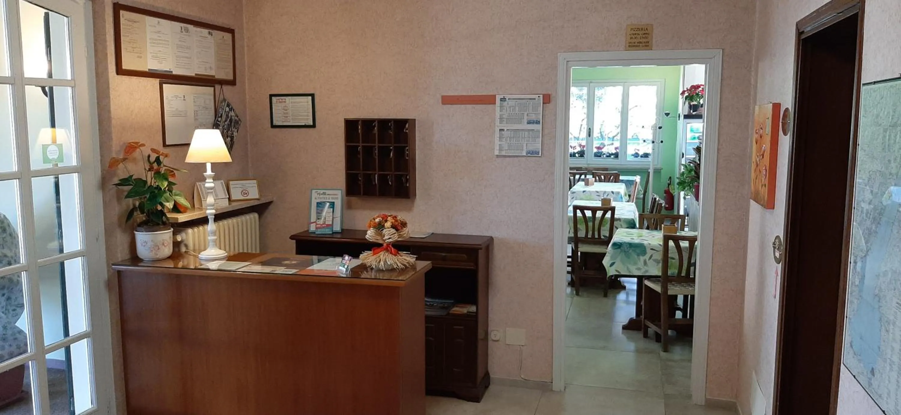 Lobby or reception in Albergo La Quiete