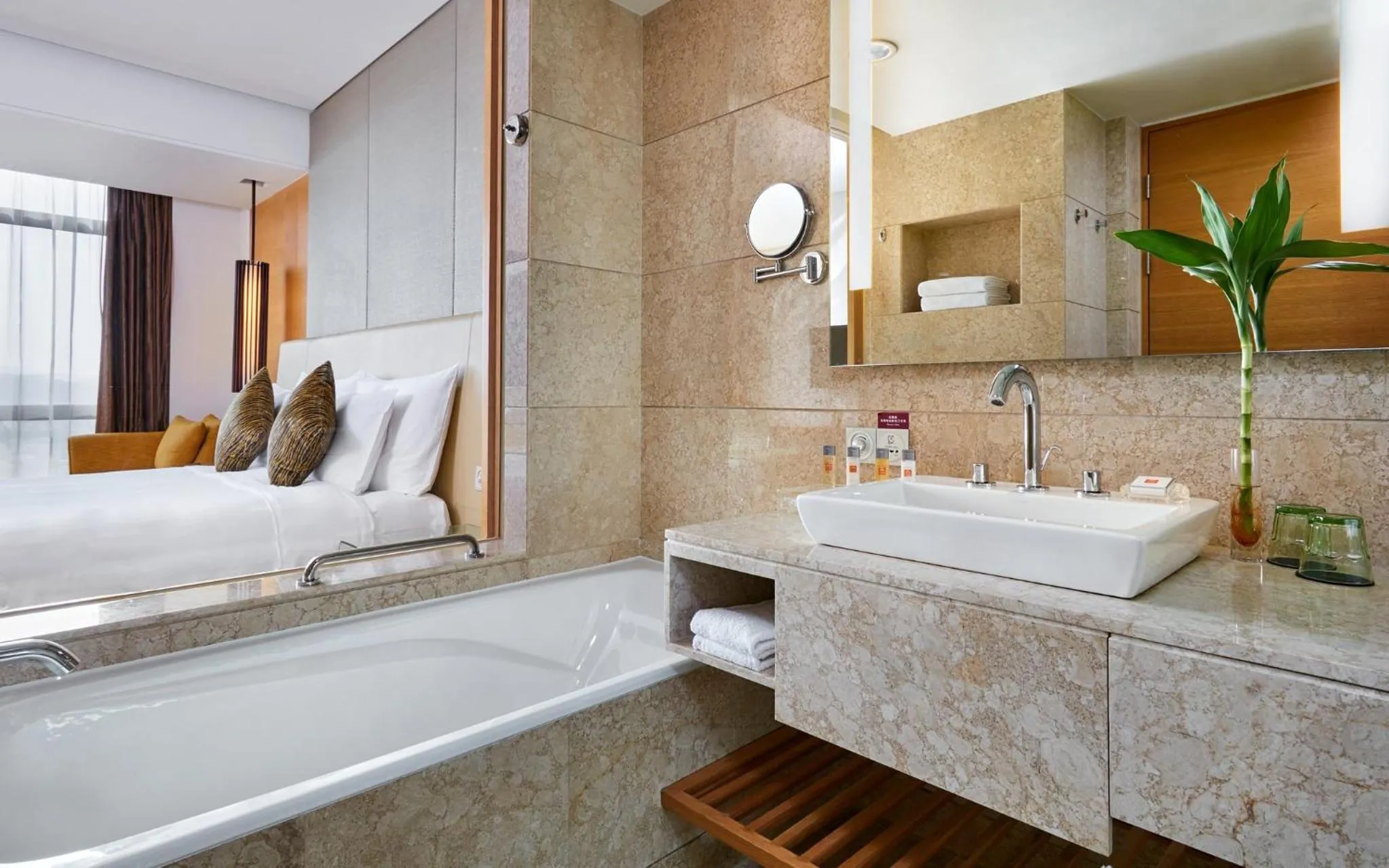 Bathroom in Crowne Plaza Zhongshan Wing On City by IHG