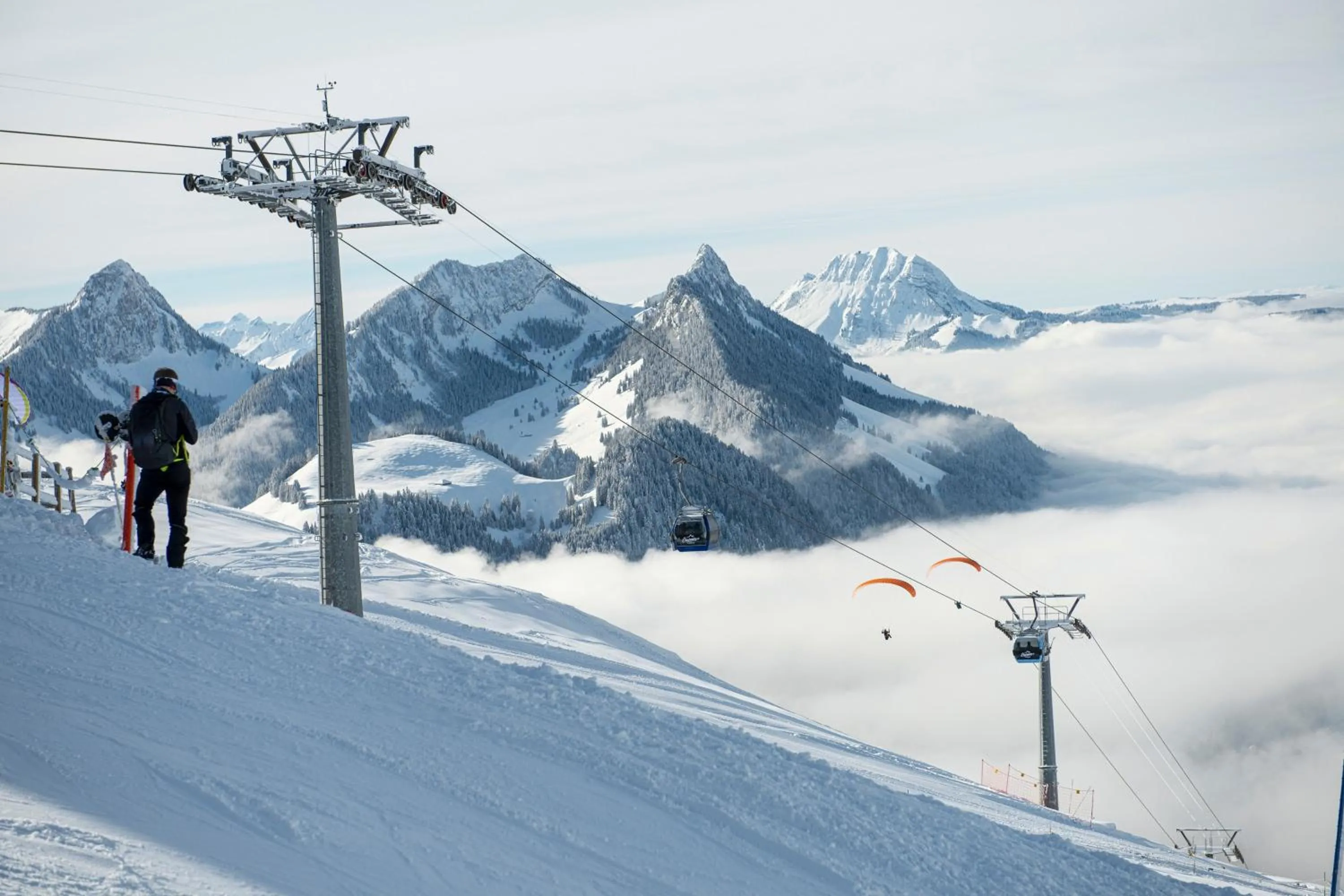 Winter in Résidence le Sapin & Bains de la Gruyère