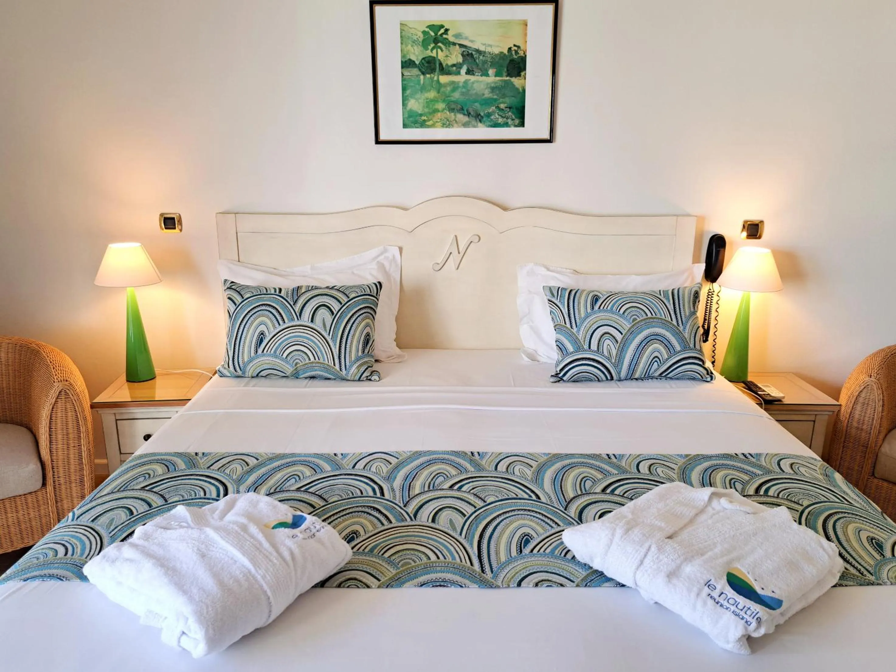 Bed in Le Nautile Beachfront