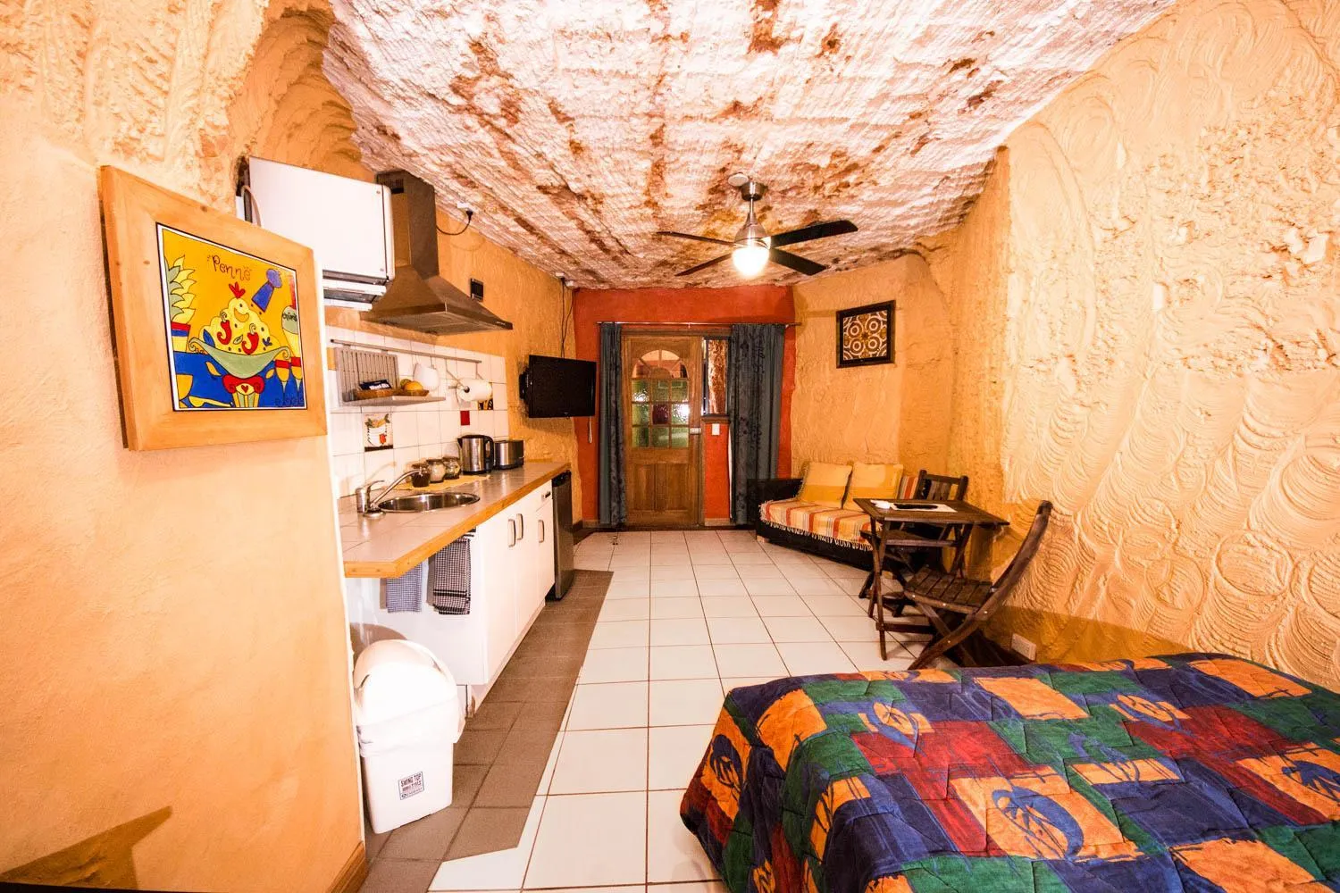 Bed in The Underground Motel