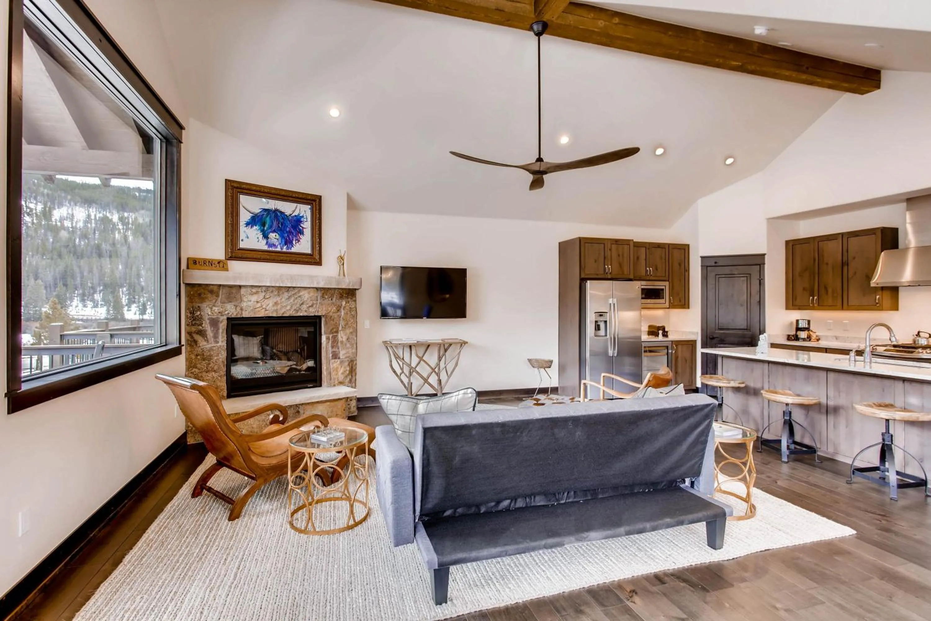 Living room in River Run Townhomes by Keystone Resort