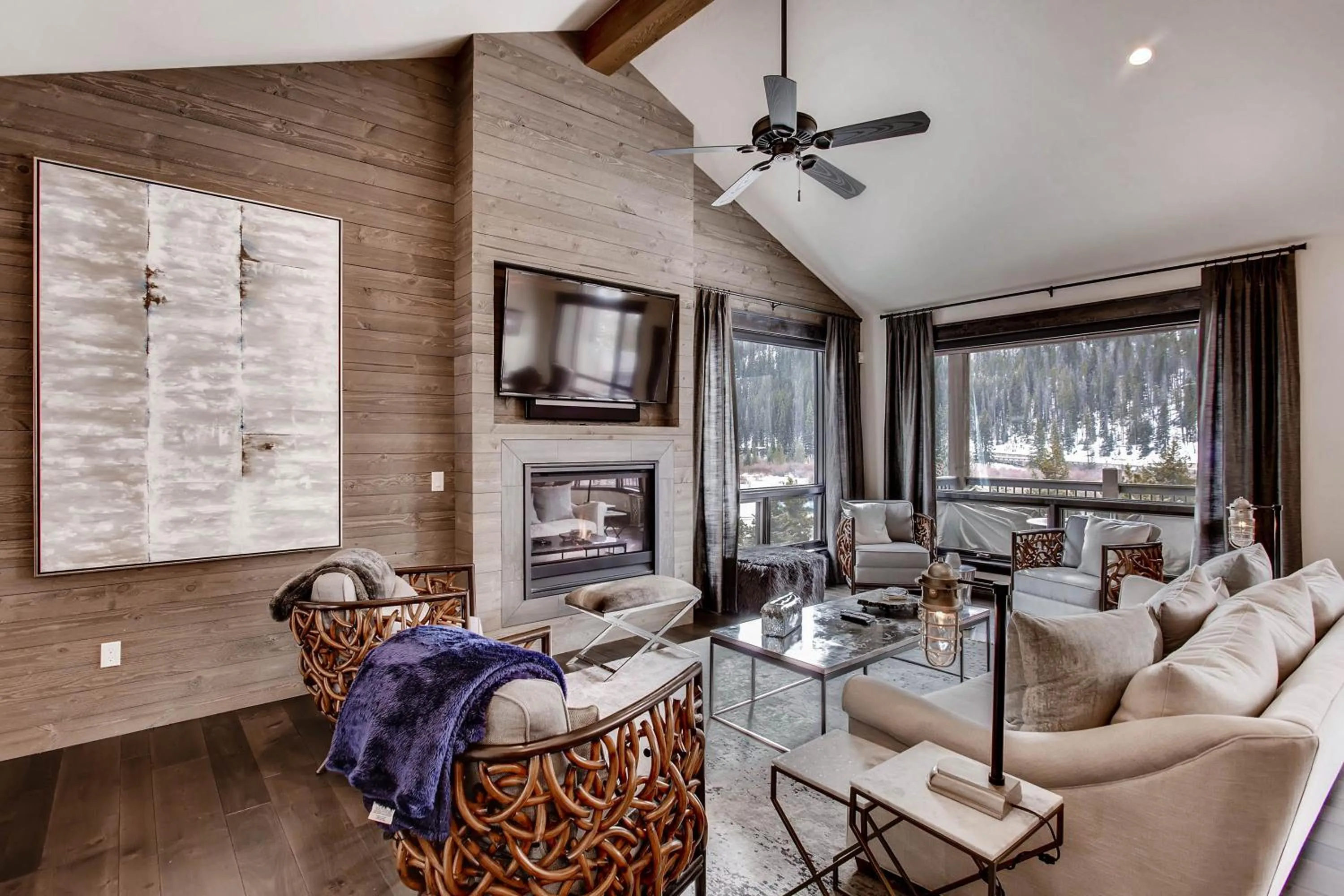 Living room in River Run Townhomes by Keystone Resort