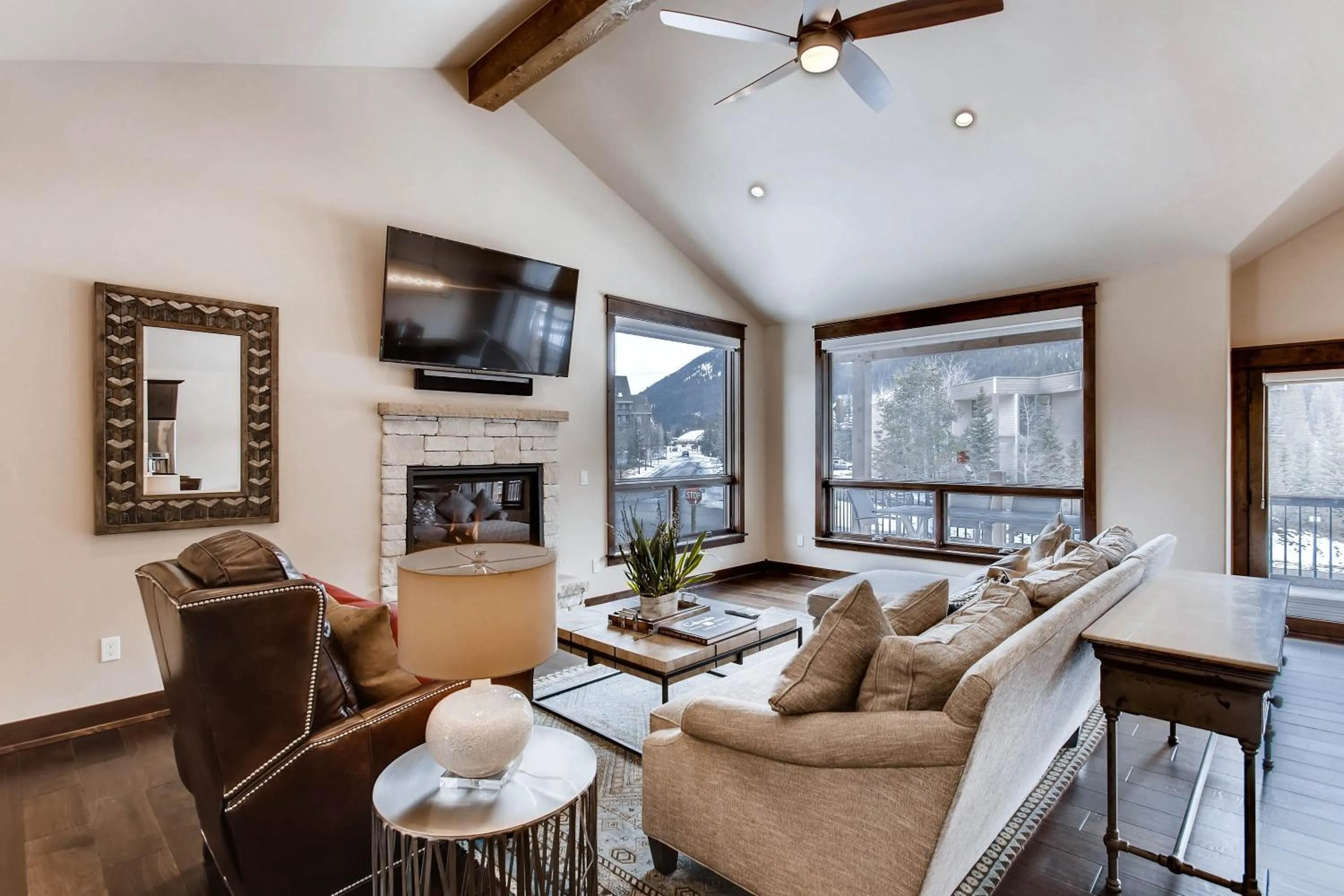 Living room in River Run Townhomes by Keystone Resort