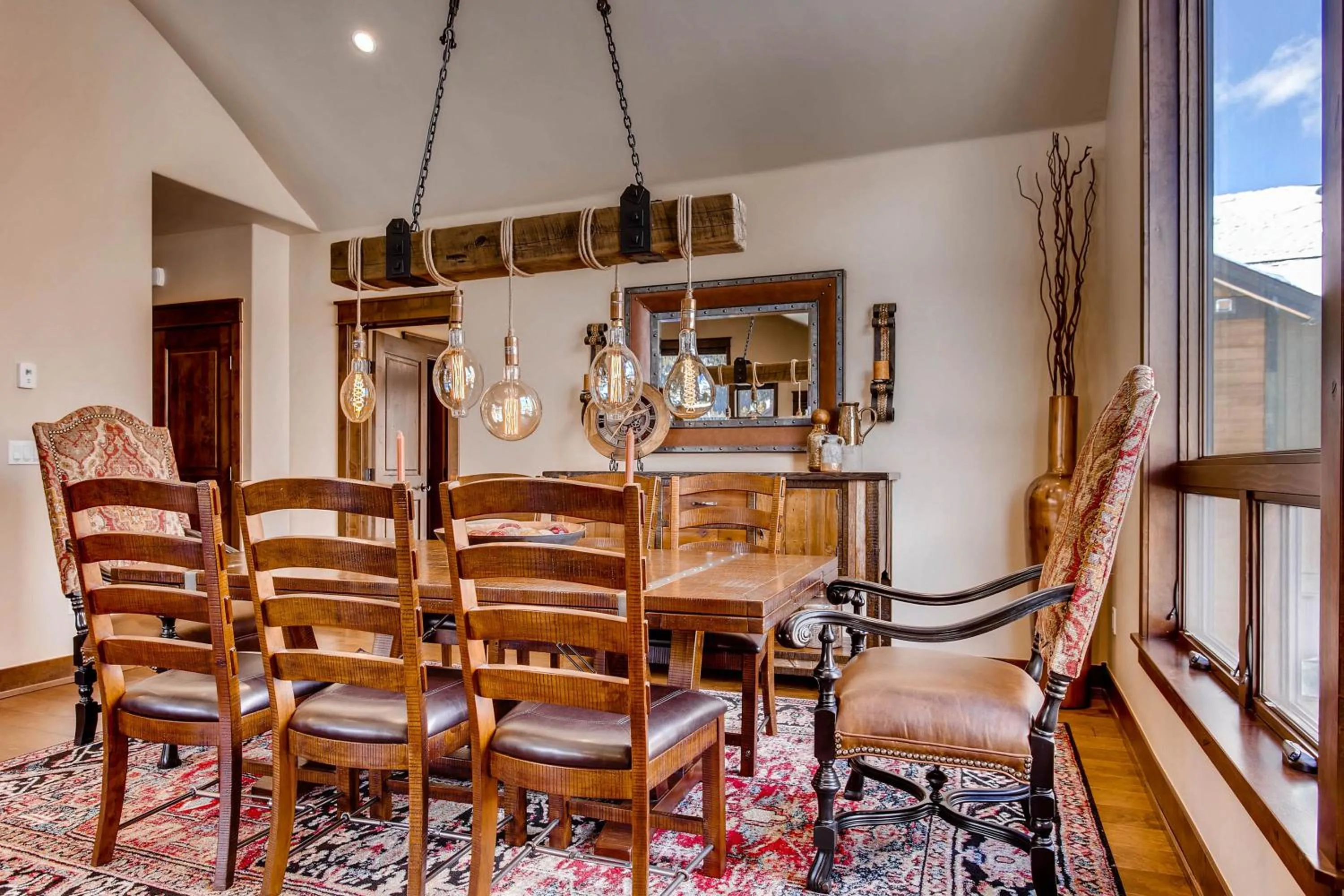 Dining area in River Run Townhomes by Keystone Resort