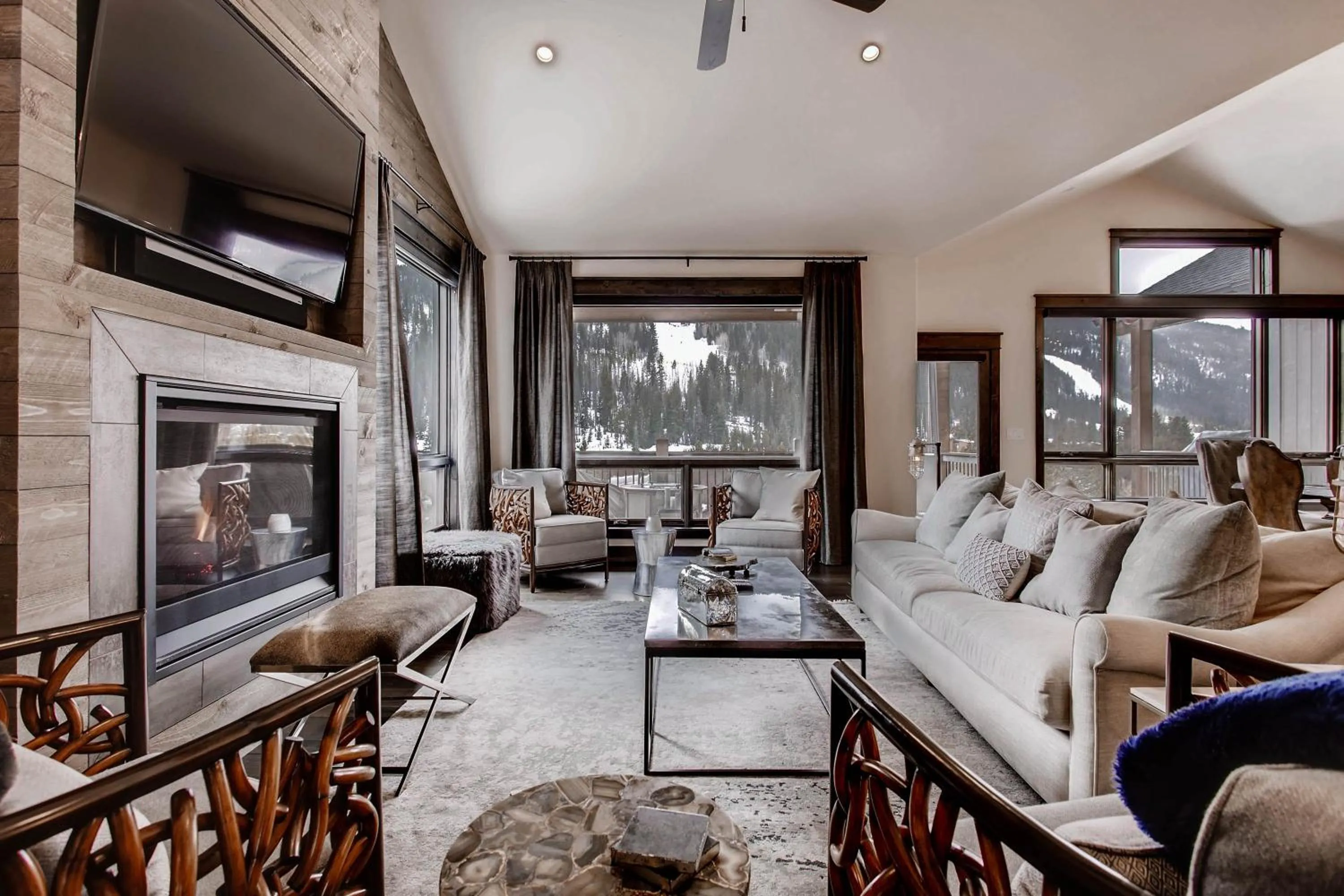 Living room in River Run Townhomes by Keystone Resort