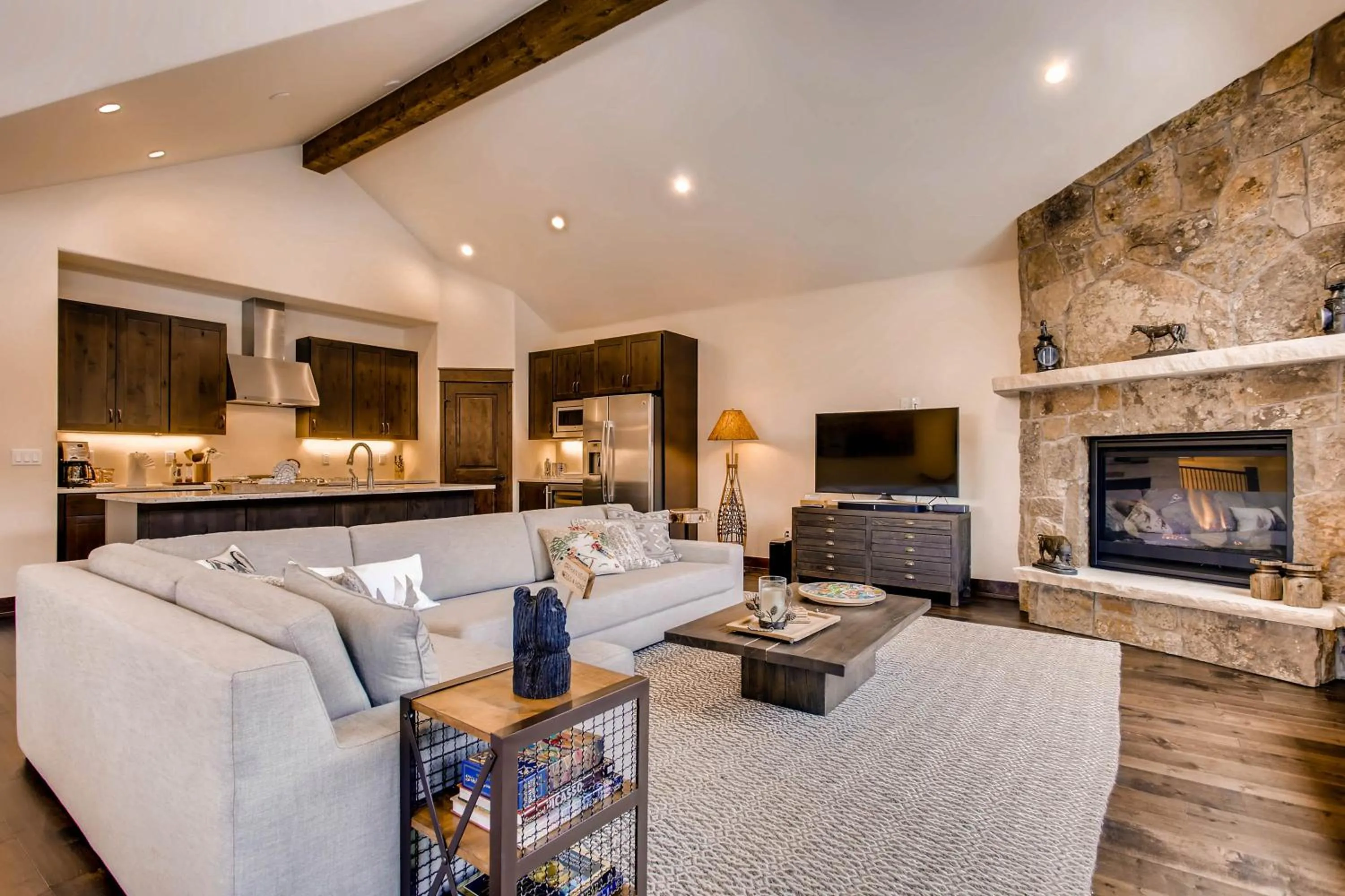Living room in River Run Townhomes by Keystone Resort