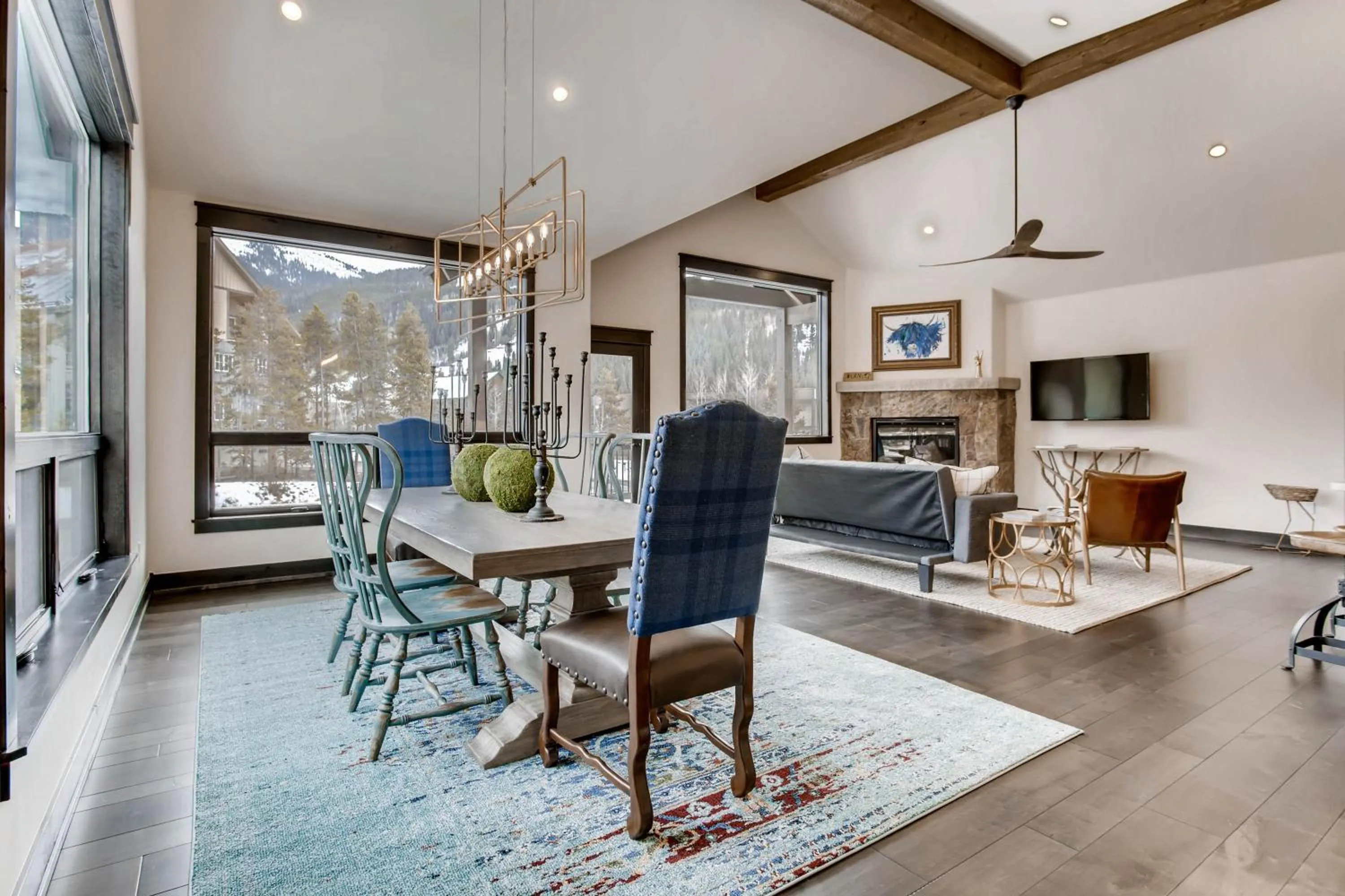 Dining area in River Run Townhomes by Keystone Resort