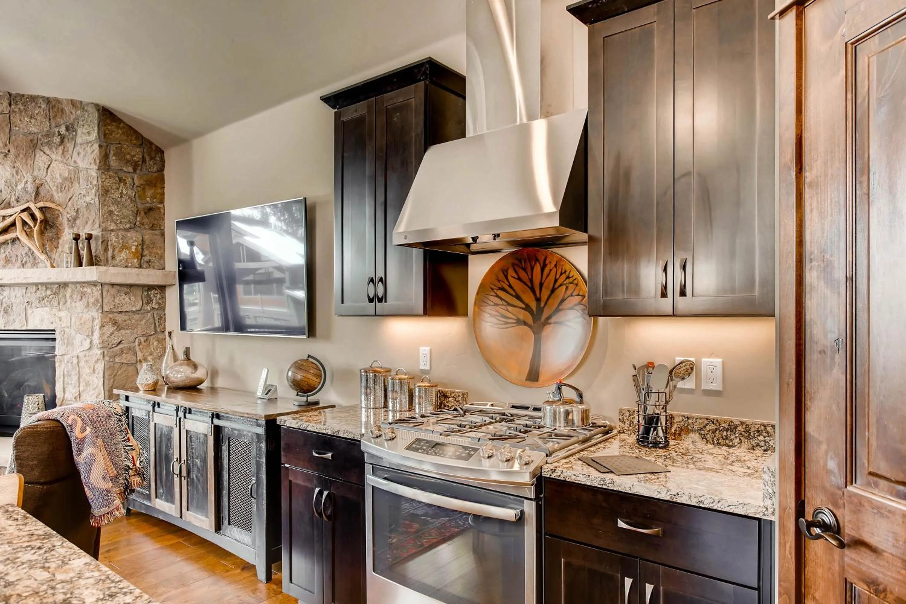 Kitchen or kitchenette in River Run Townhomes by Keystone Resort
