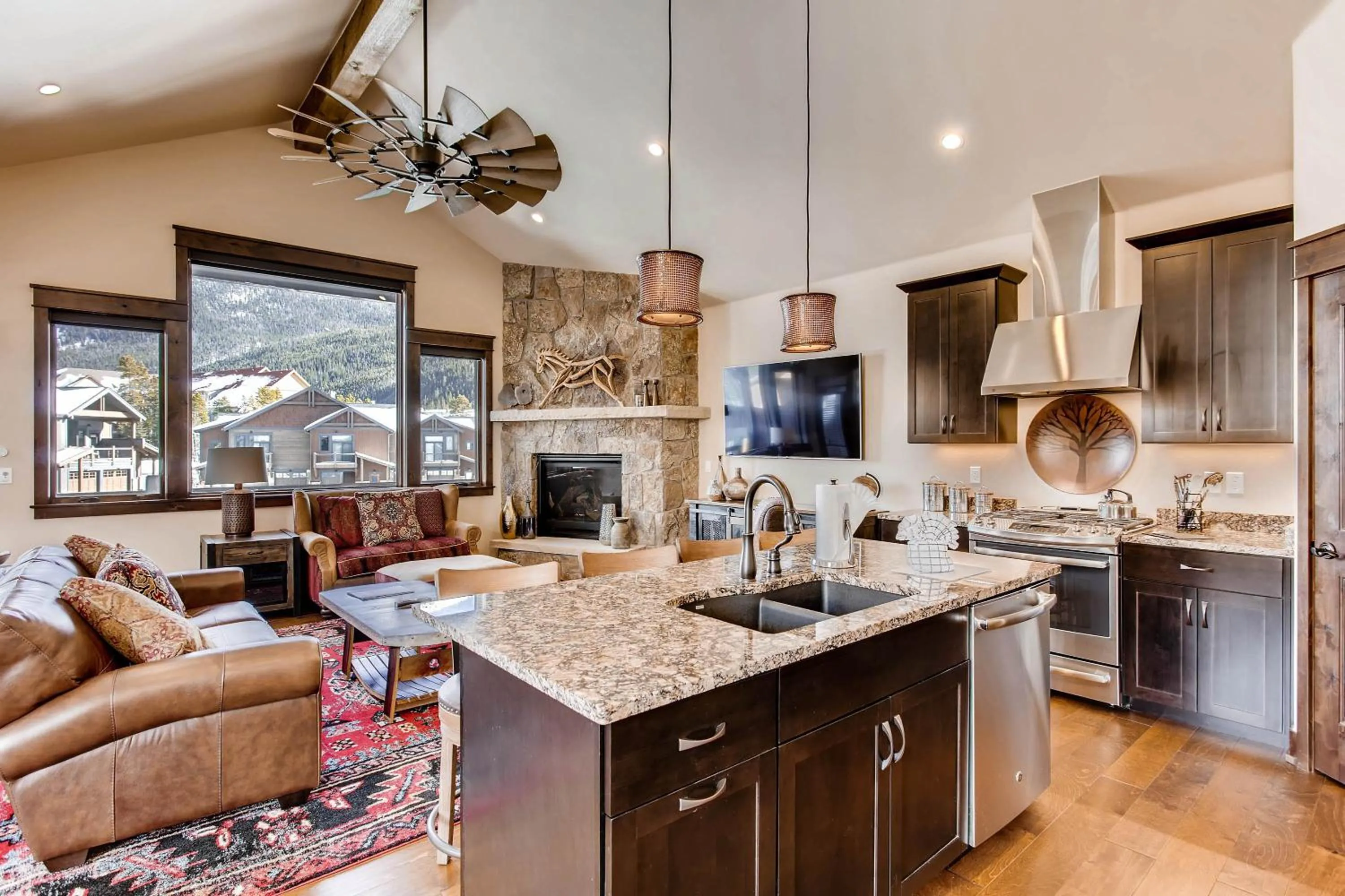 Living room in River Run Townhomes by Keystone Resort