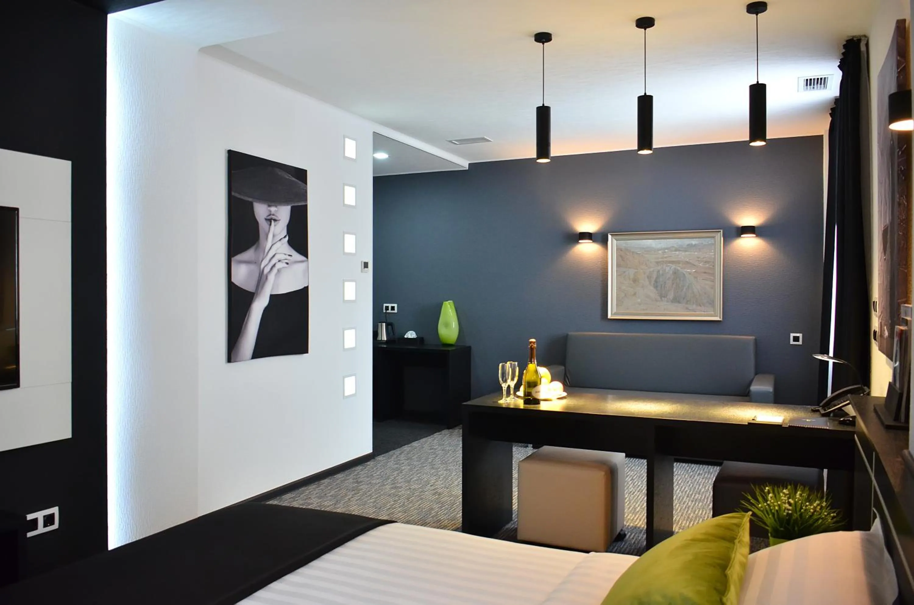 Dining area, Bed in Art Hotel Bishkek