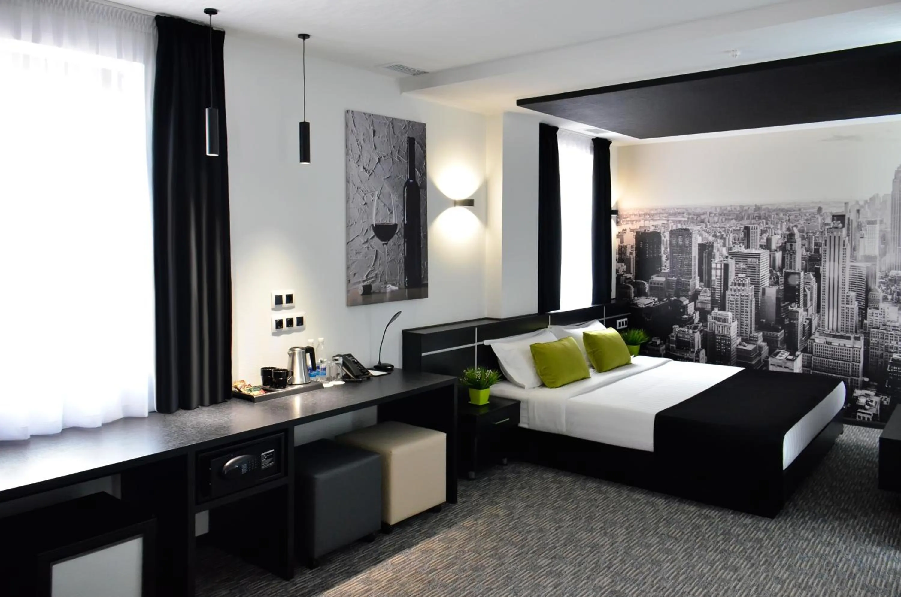 Living room, Bed in Art Hotel Bishkek