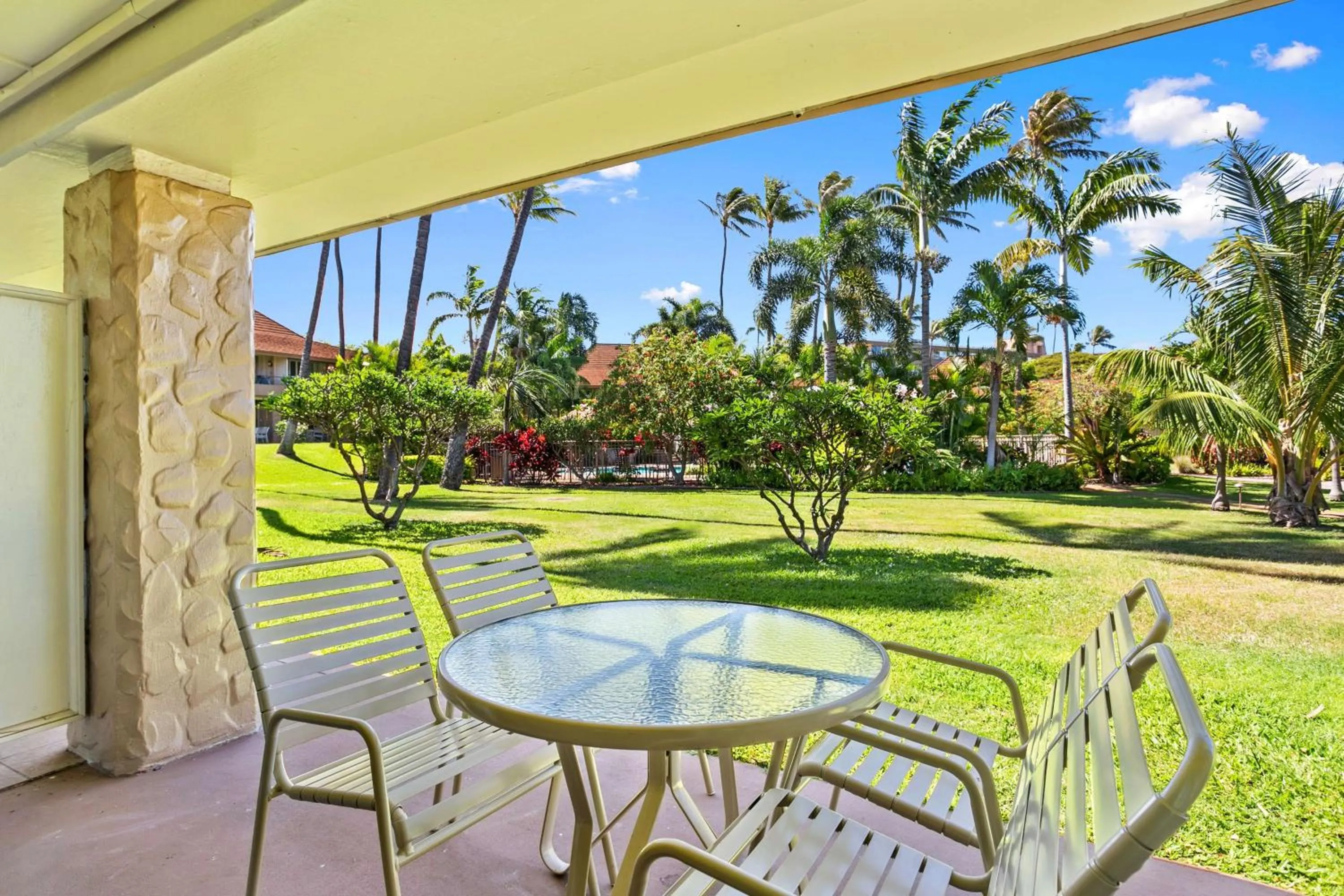 Patio in Aston Maui Kaanapali Villas