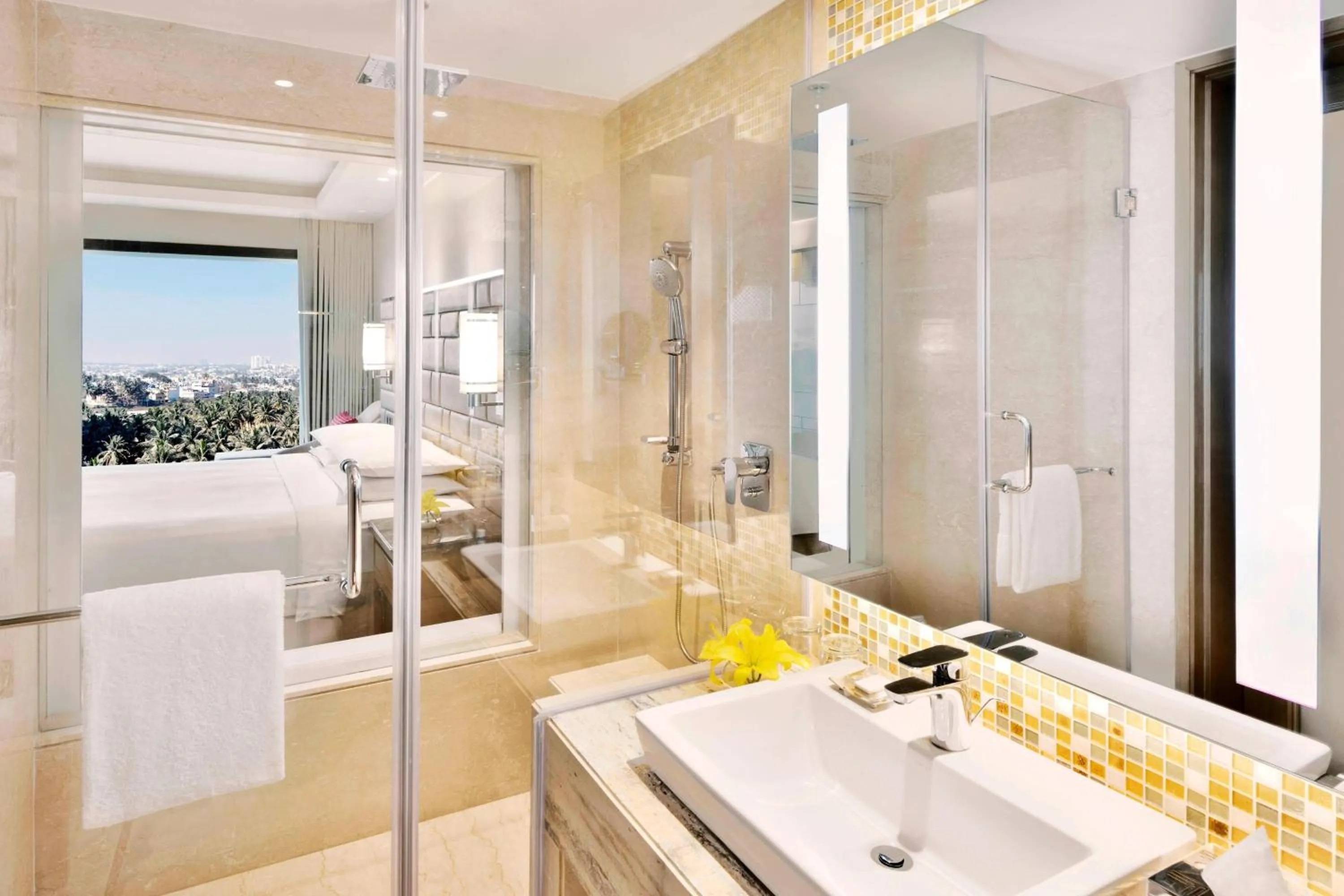 Bathroom in Courtyard by Marriott Bengaluru Hebbal