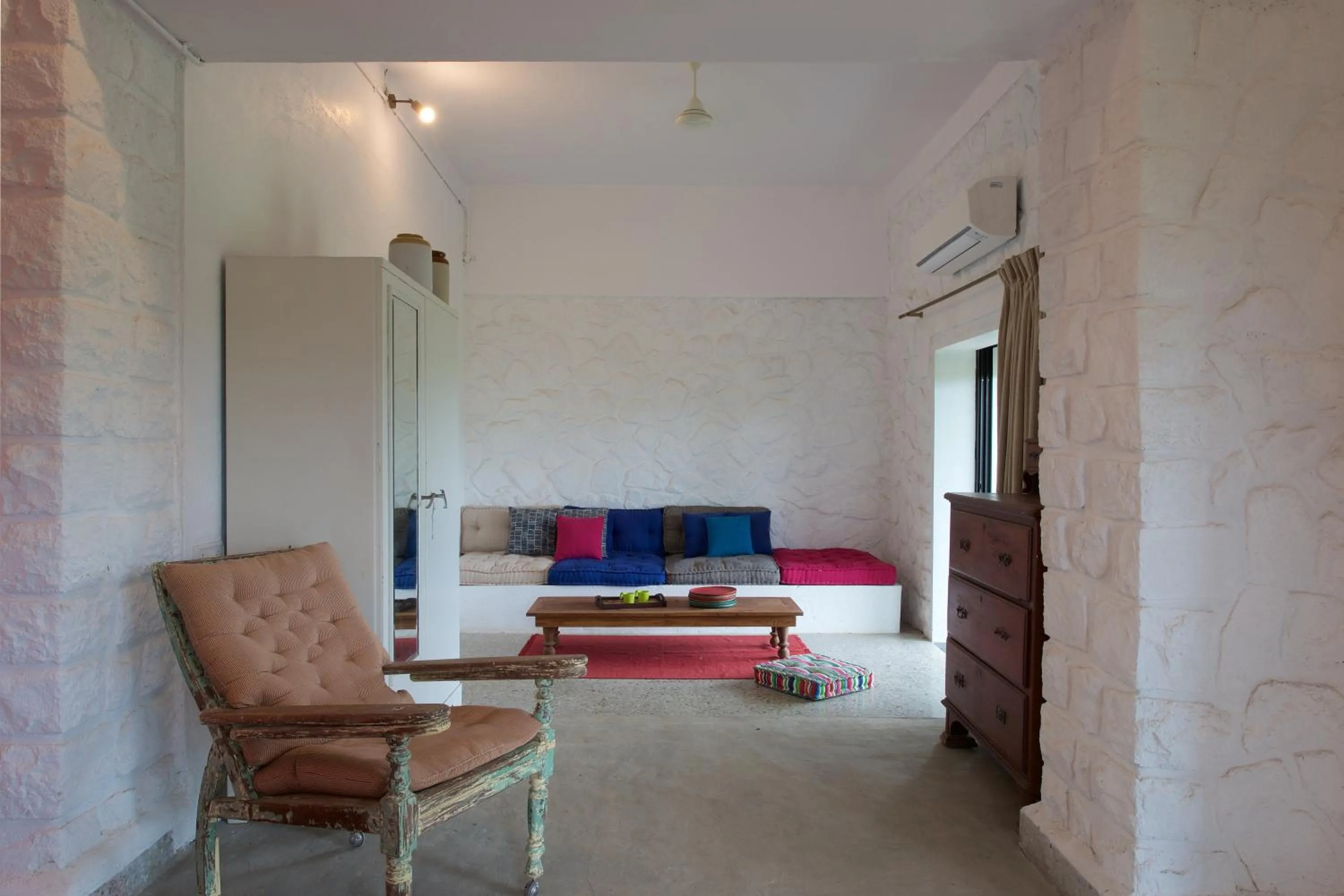 Bedroom in Bungalow 89 by StayVista - A hill-view villa adorned with eclectic interiors for a truly unique & captivating stay