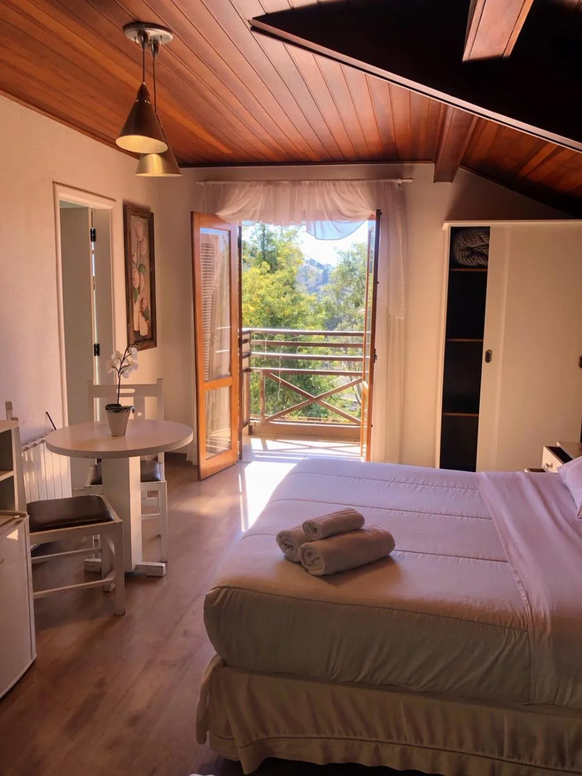 Bed in Pousada Condado Brasileiro