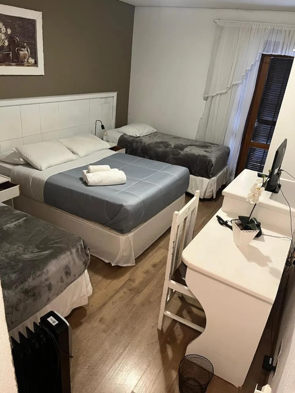 Bed in Pousada Condado Brasileiro