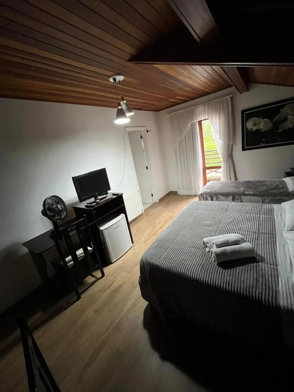 Bed in Pousada Condado Brasileiro