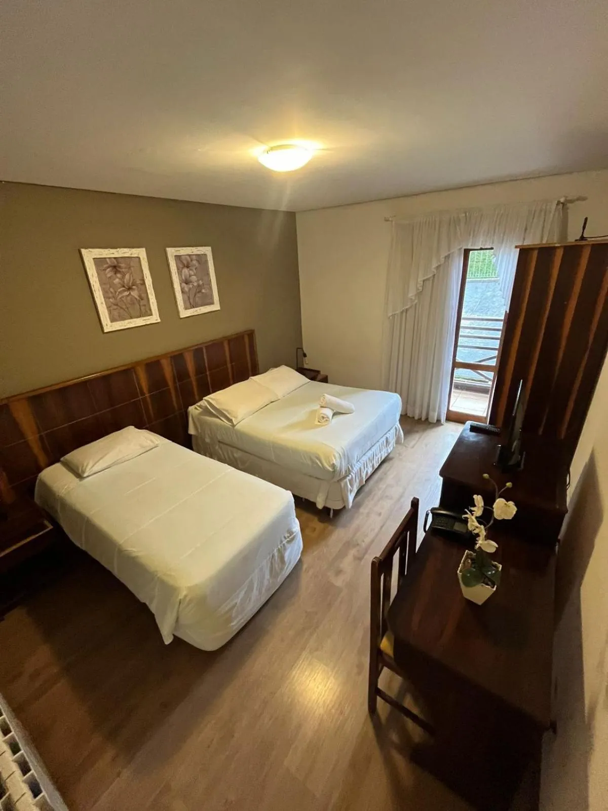 Bed in Pousada Condado Brasileiro
