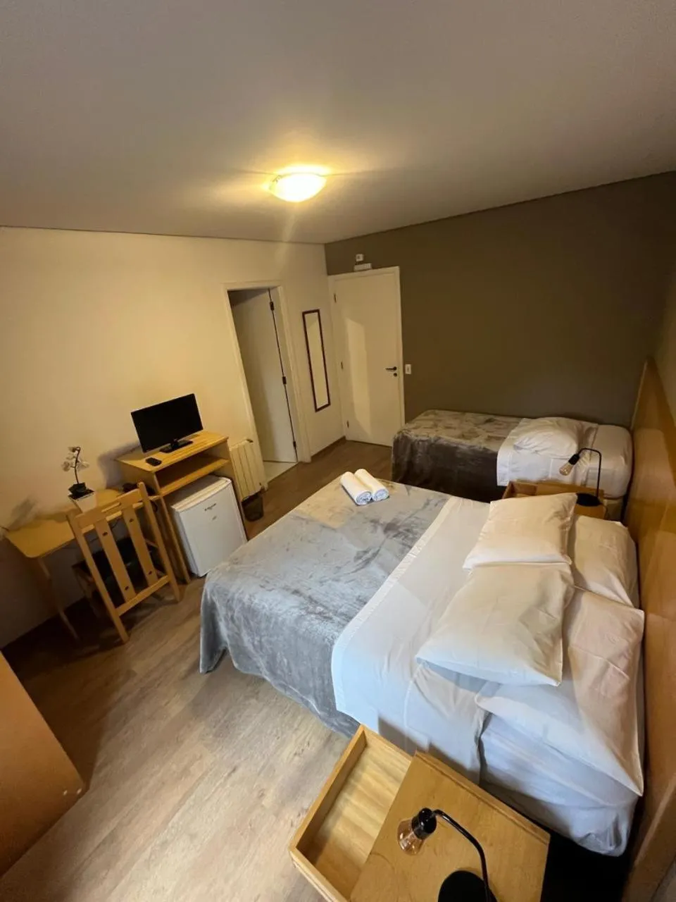 Bed in Pousada Condado Brasileiro