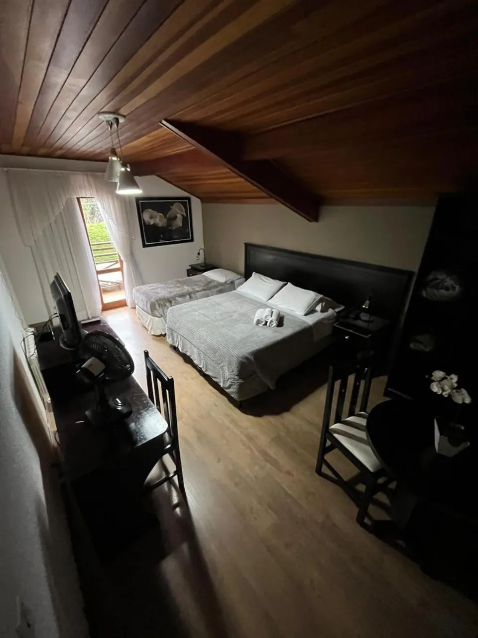 Bed in Pousada Condado Brasileiro