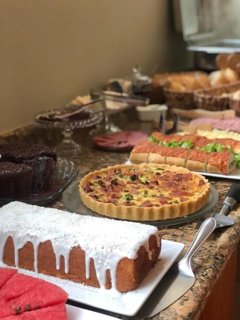 Continental breakfast in Pousada Condado Brasileiro