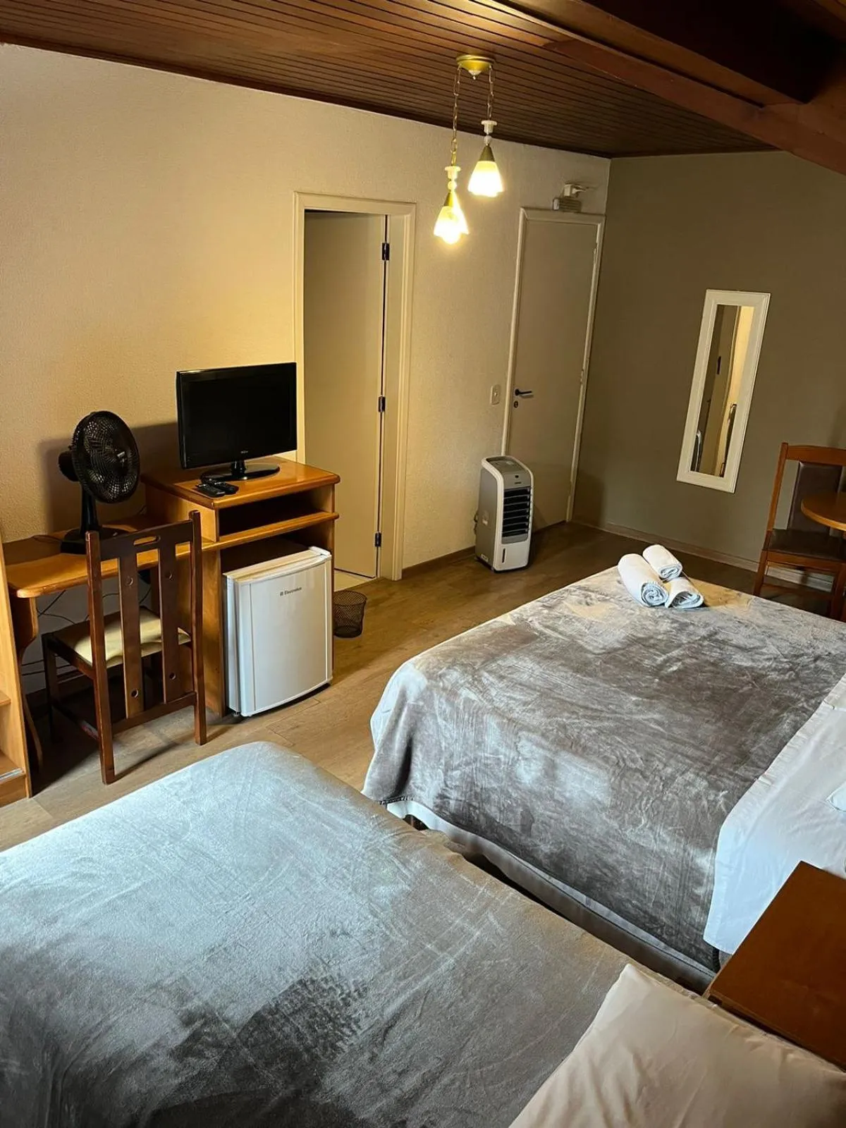Bed in Pousada Condado Brasileiro