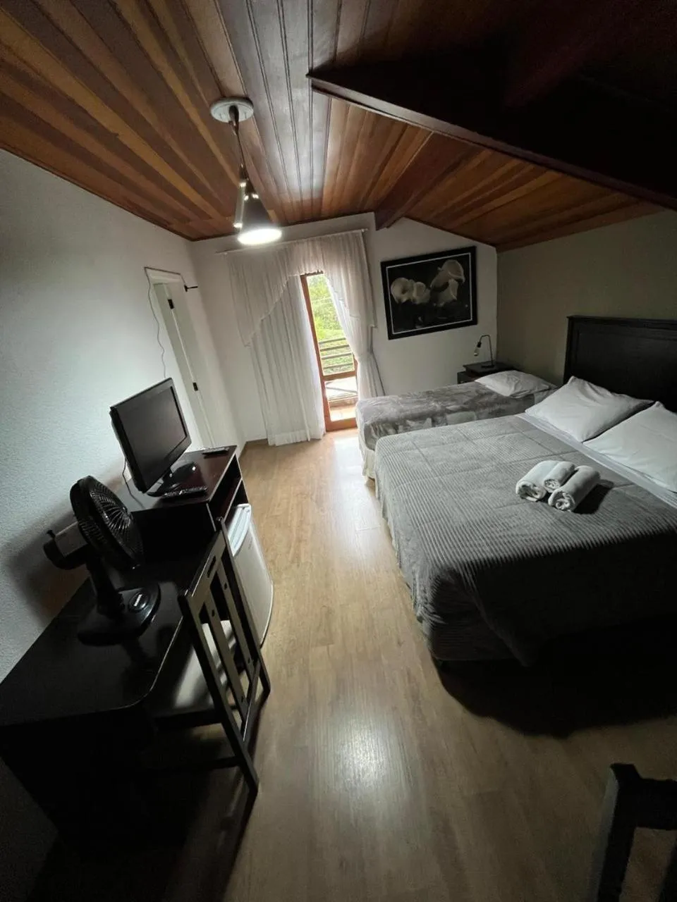Bed in Pousada Condado Brasileiro