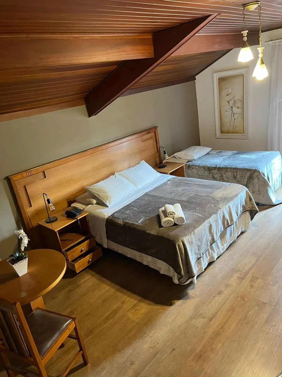 Bed in Pousada Condado Brasileiro