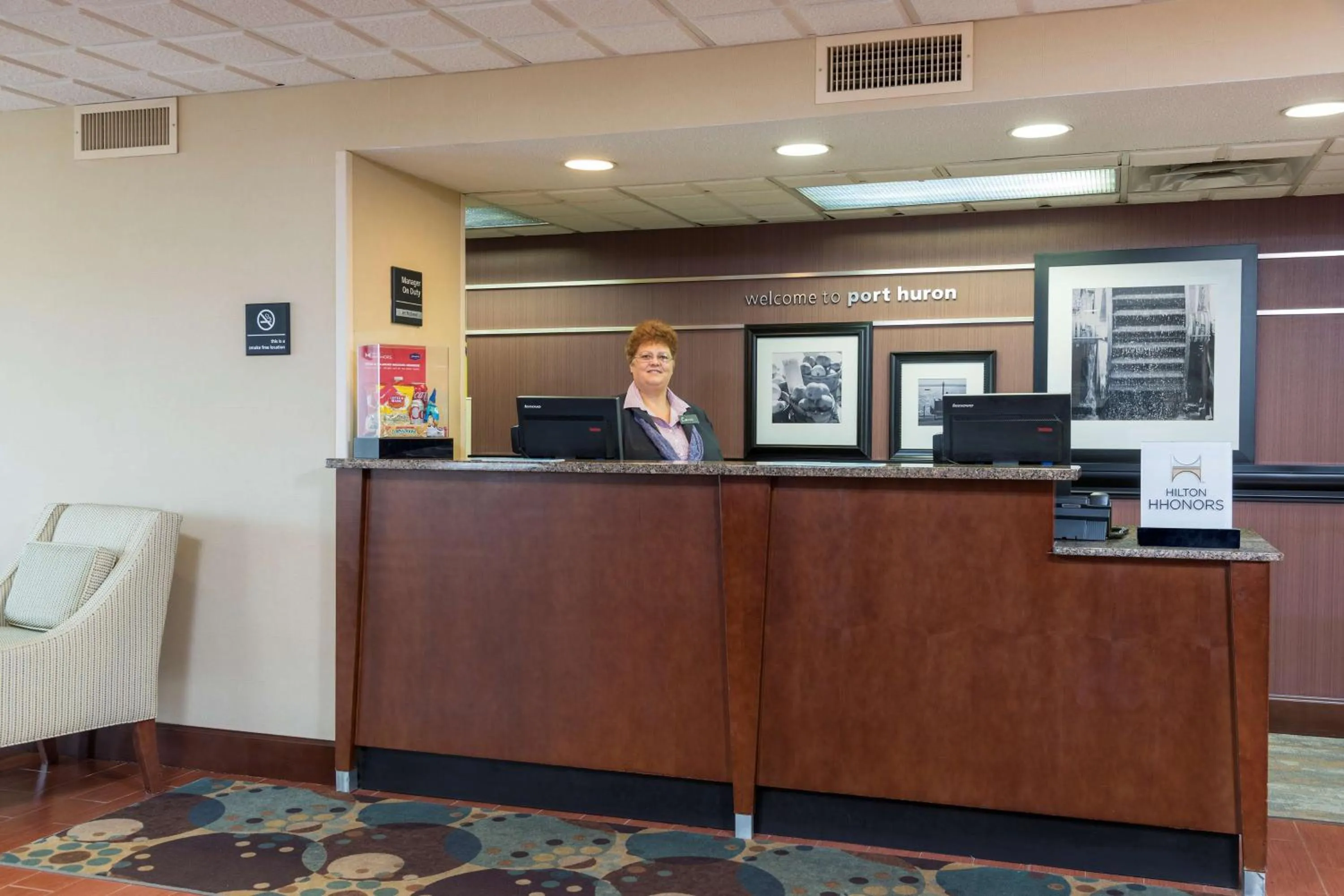 Lobby or reception in Hampton Inn Port Huron