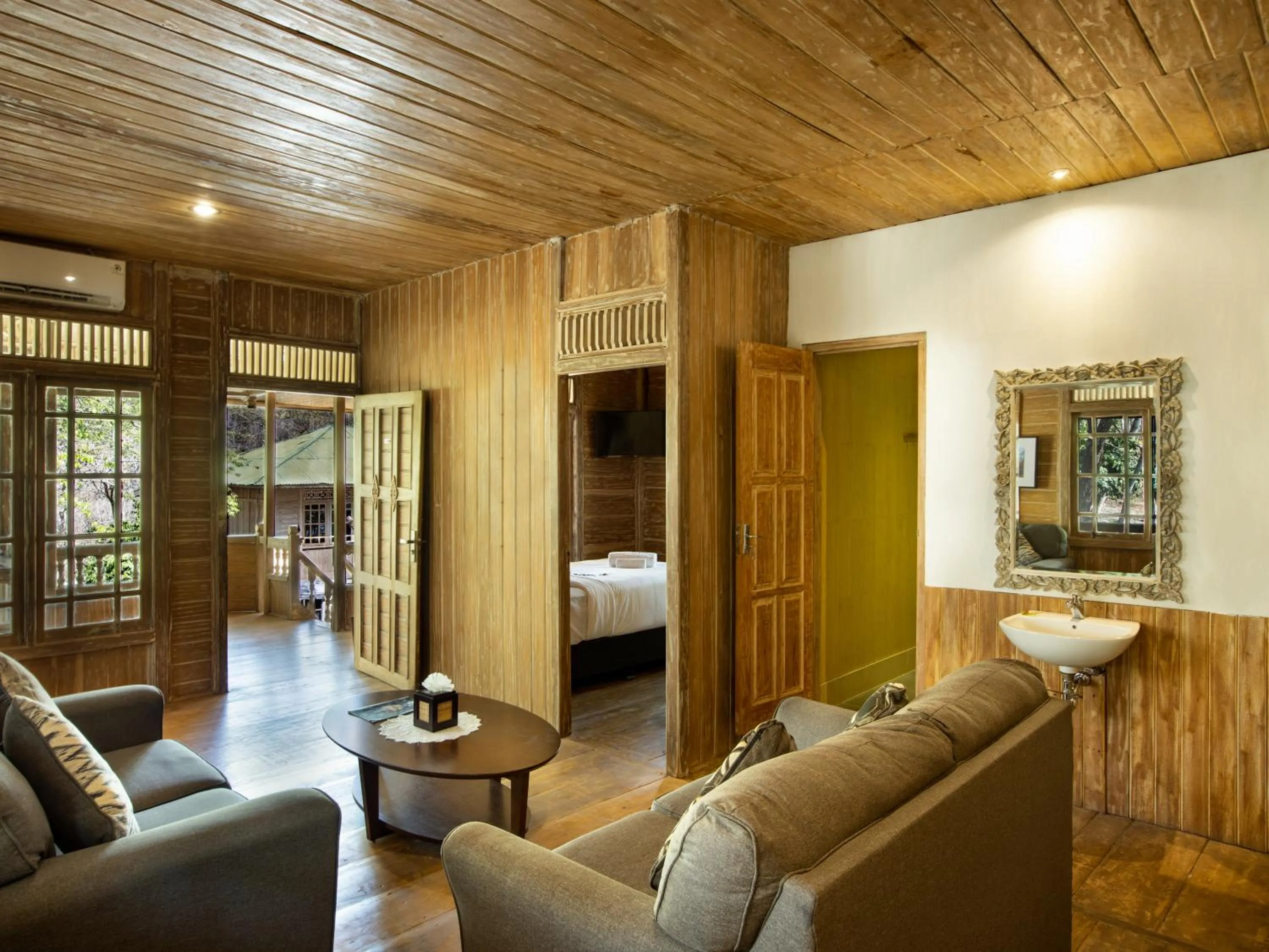 Living room, Bed in Menjangan Ecolodge - CHSE Certified