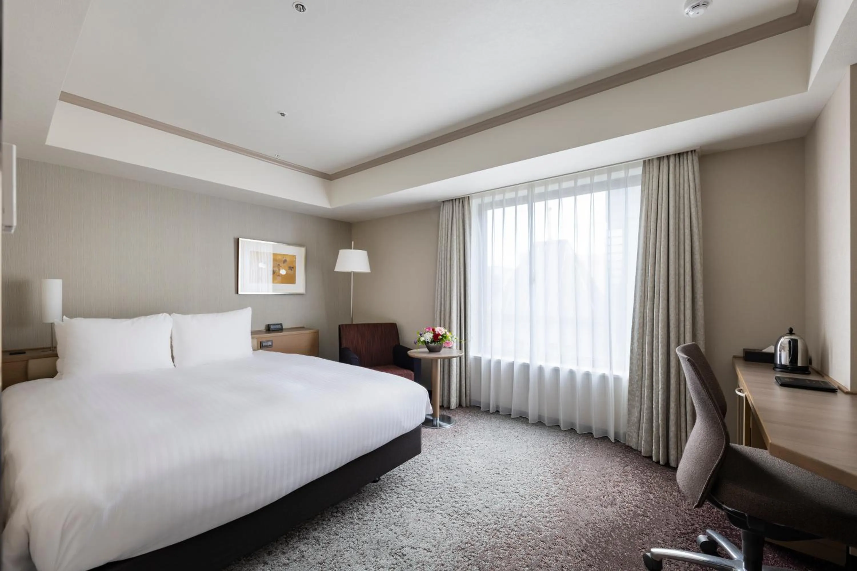 Bed in Hotel Nikko Fukuoka