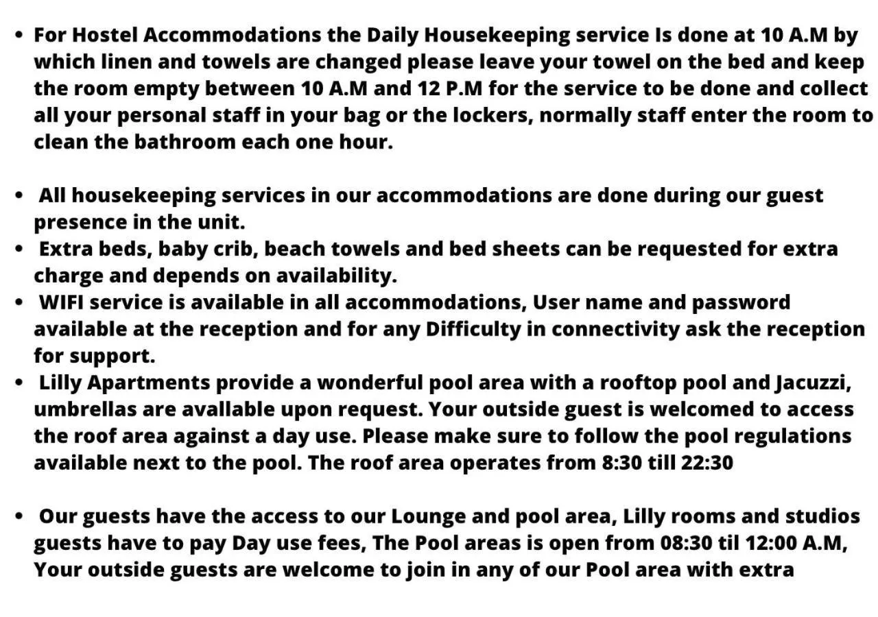 Text overlay in Lilly Apartments