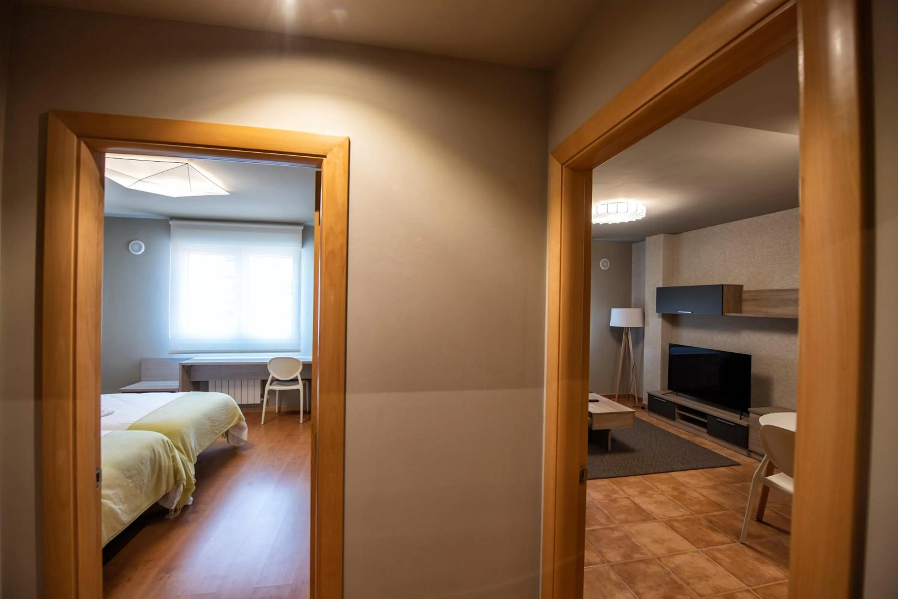 Living room, Bed in Apartamentos VIDA Mar de Laxe