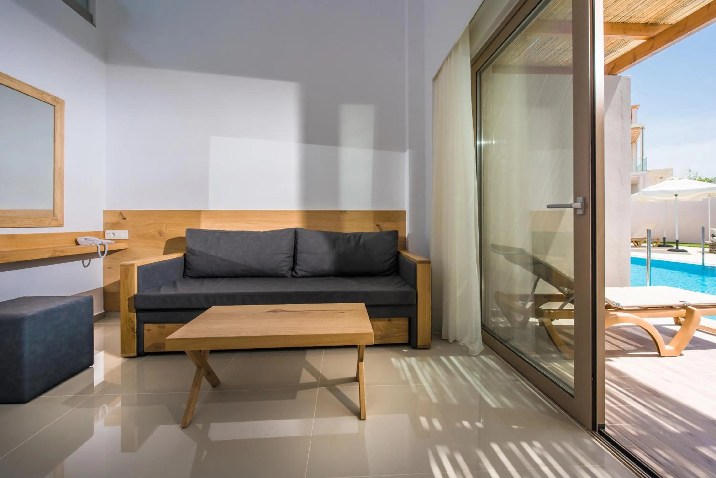 Living room in Gouves Waterpark Holiday Resort