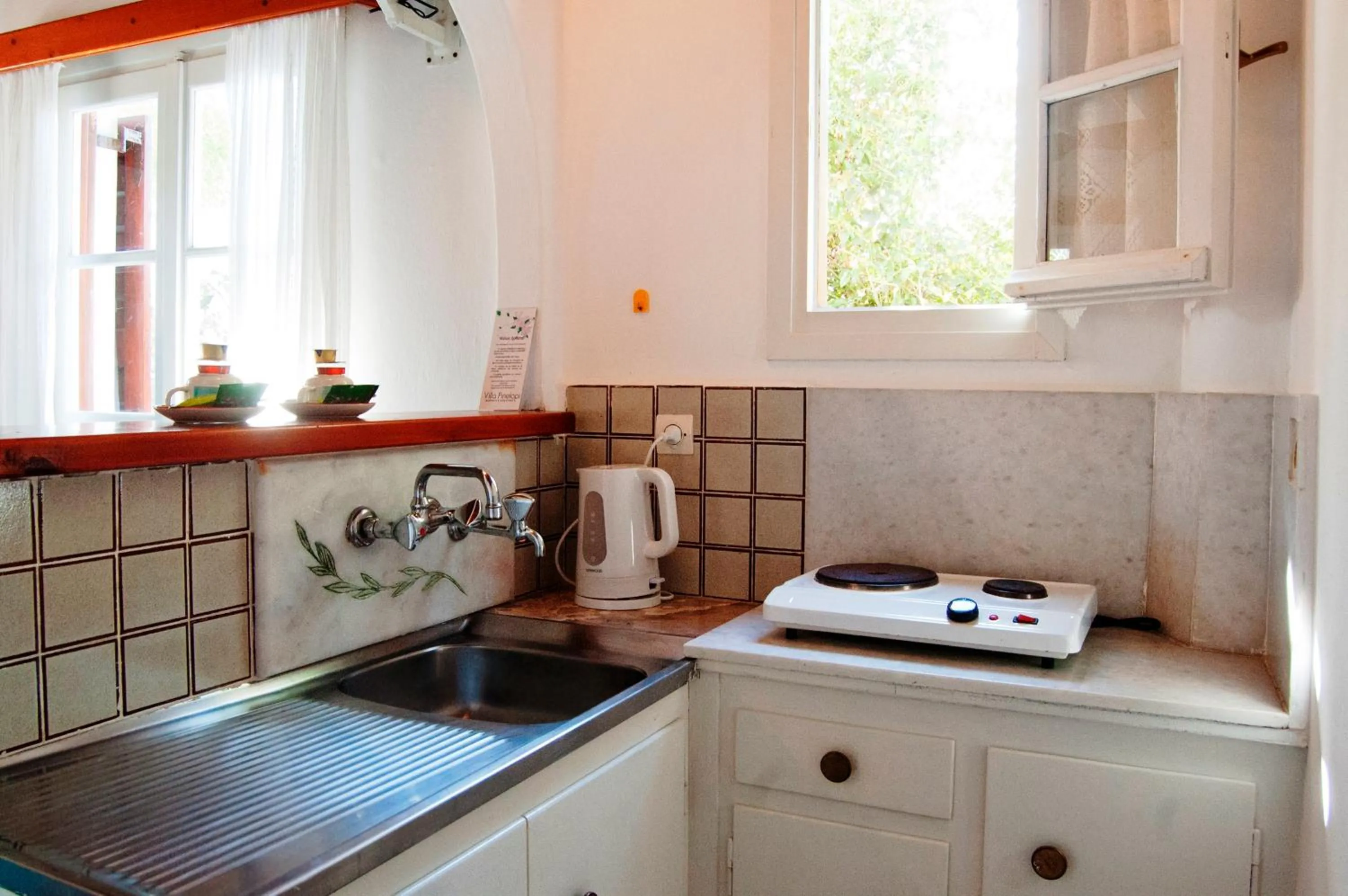 Kitchen or kitchenette in Villa Pinelopi