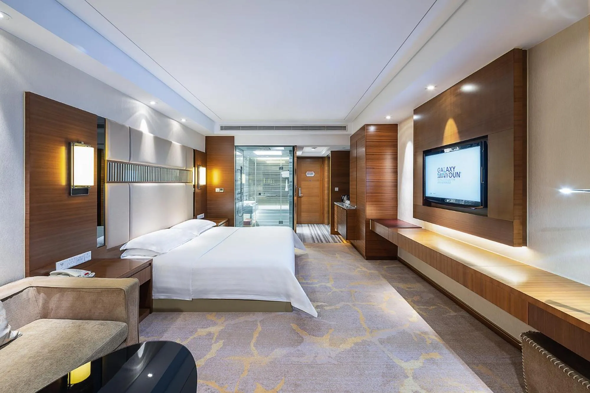 Bed in Galaxy minyoun Chengdu Hotel