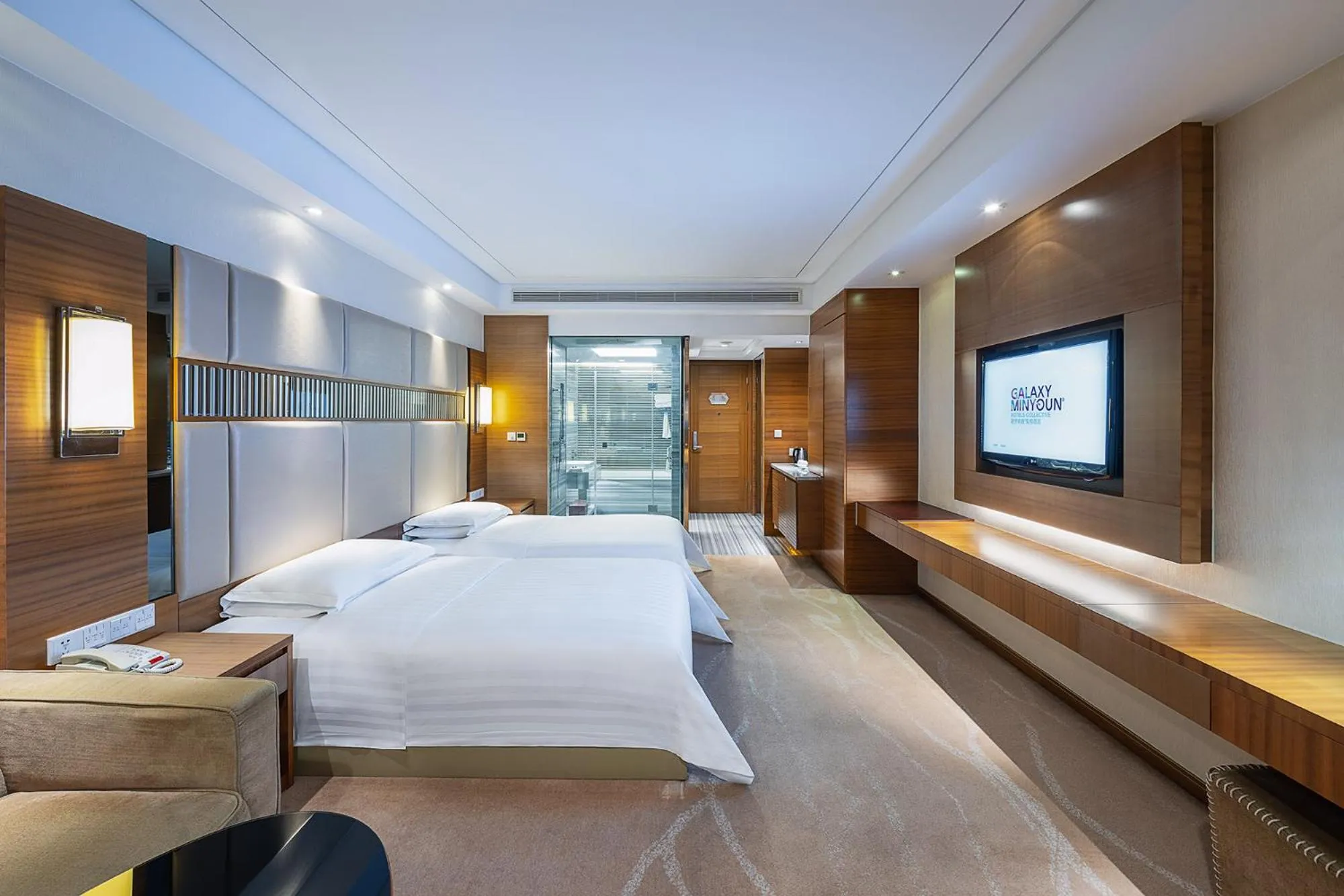 Bed in Galaxy minyoun Chengdu Hotel