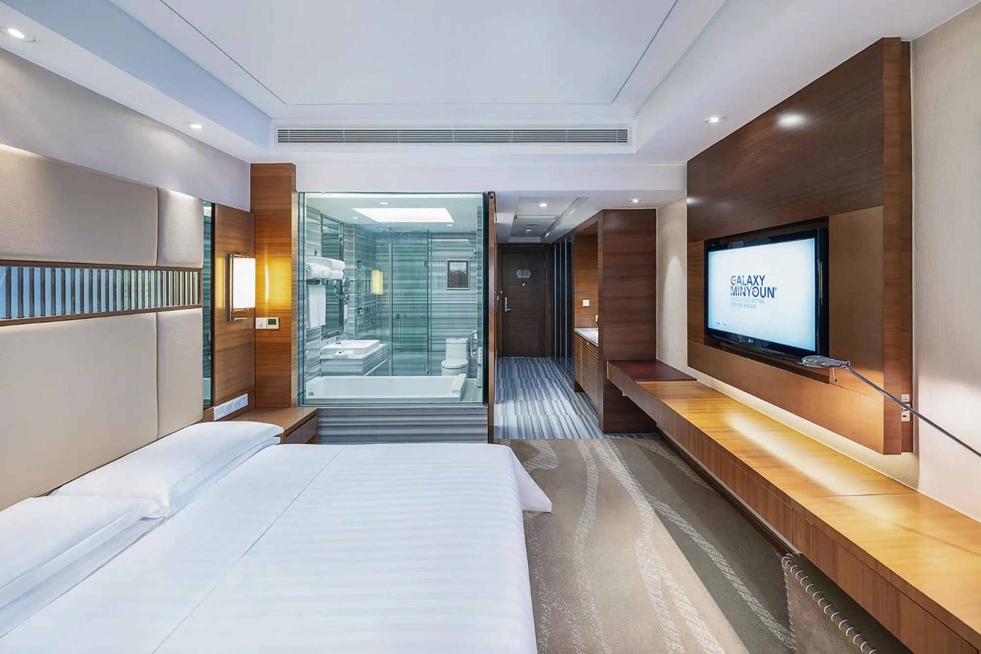 Bed in Galaxy minyoun Chengdu Hotel