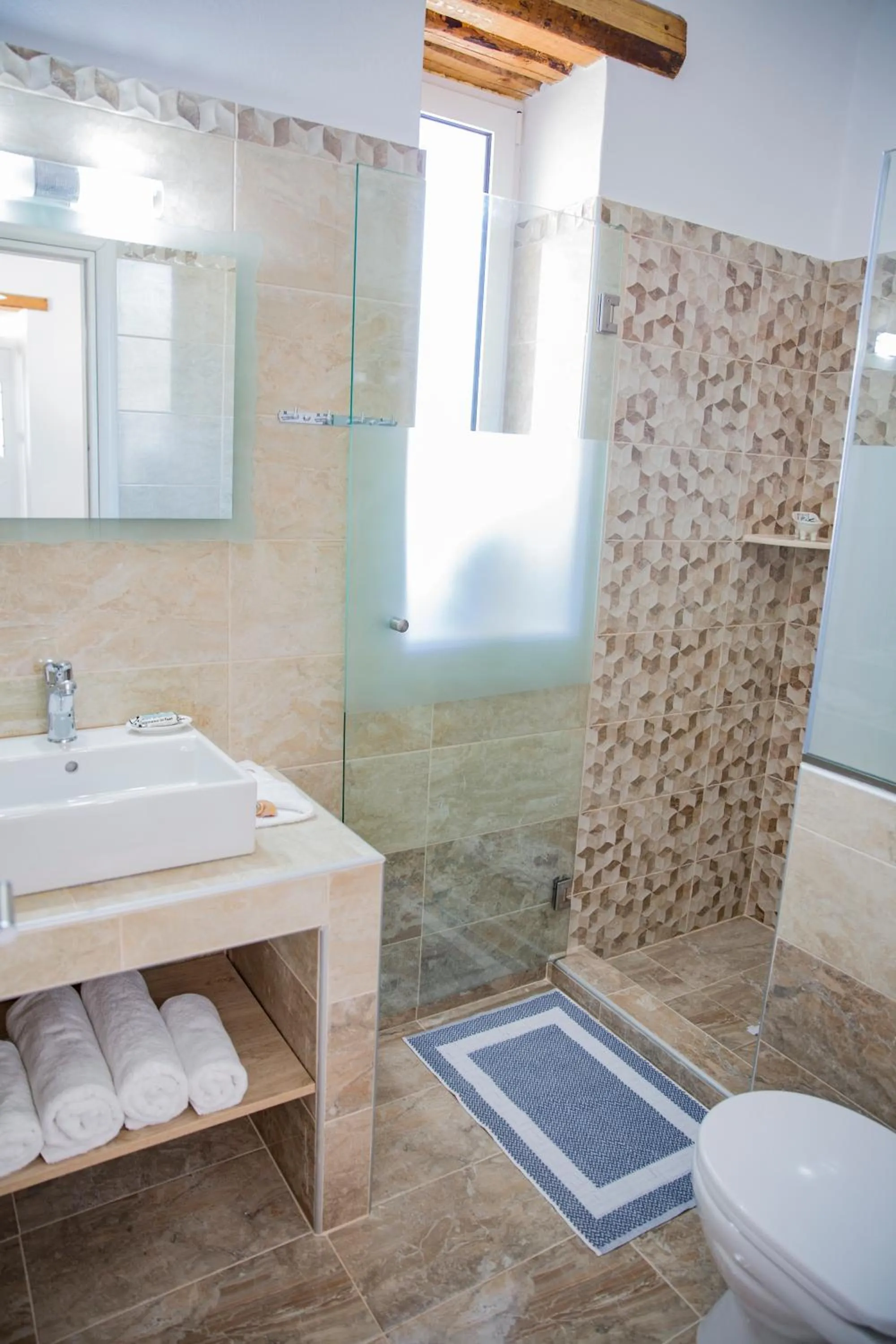 Shower in Haraki Stone Apartments