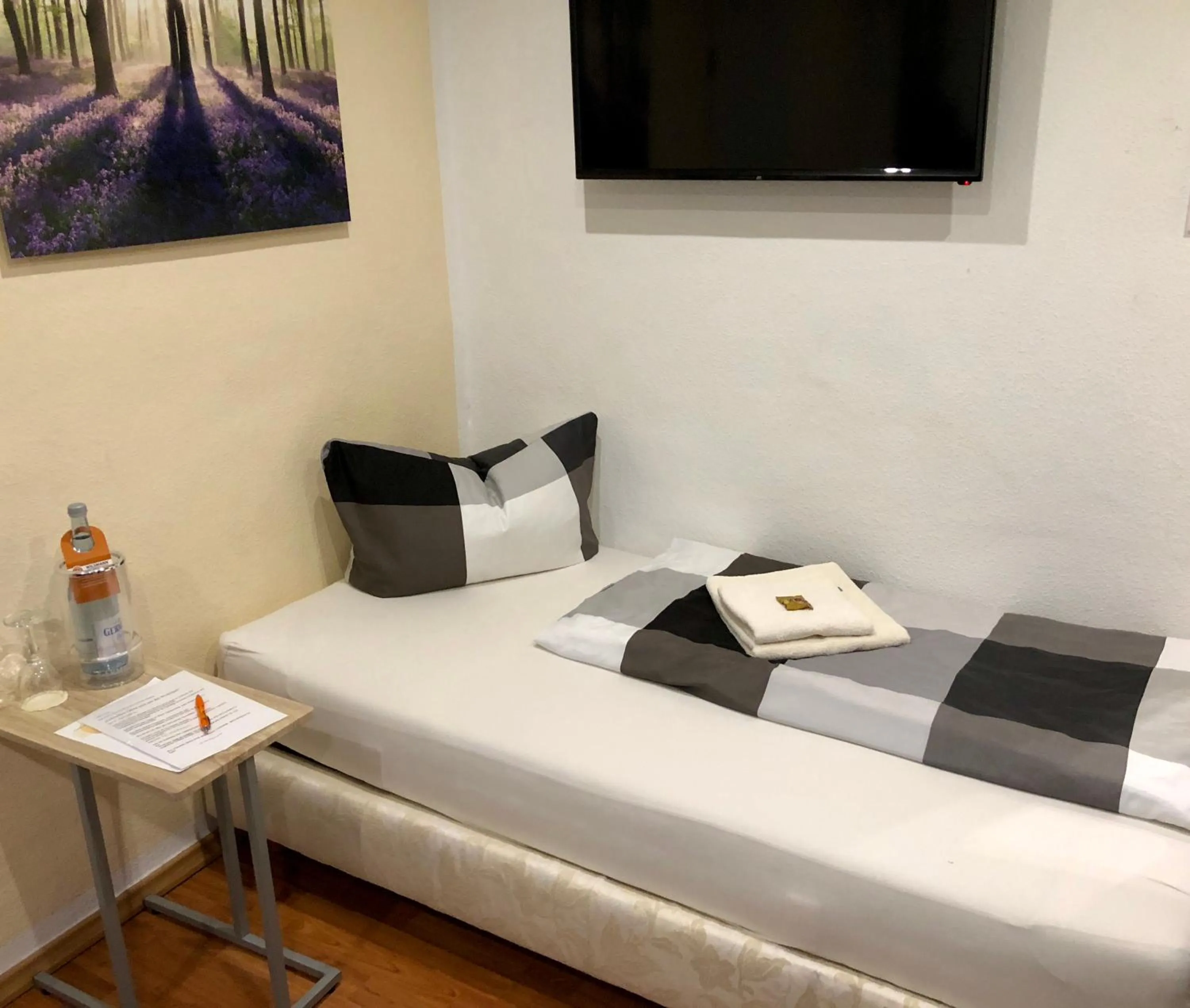 Living room, Bed in Wilsmann Apartmentvermietung