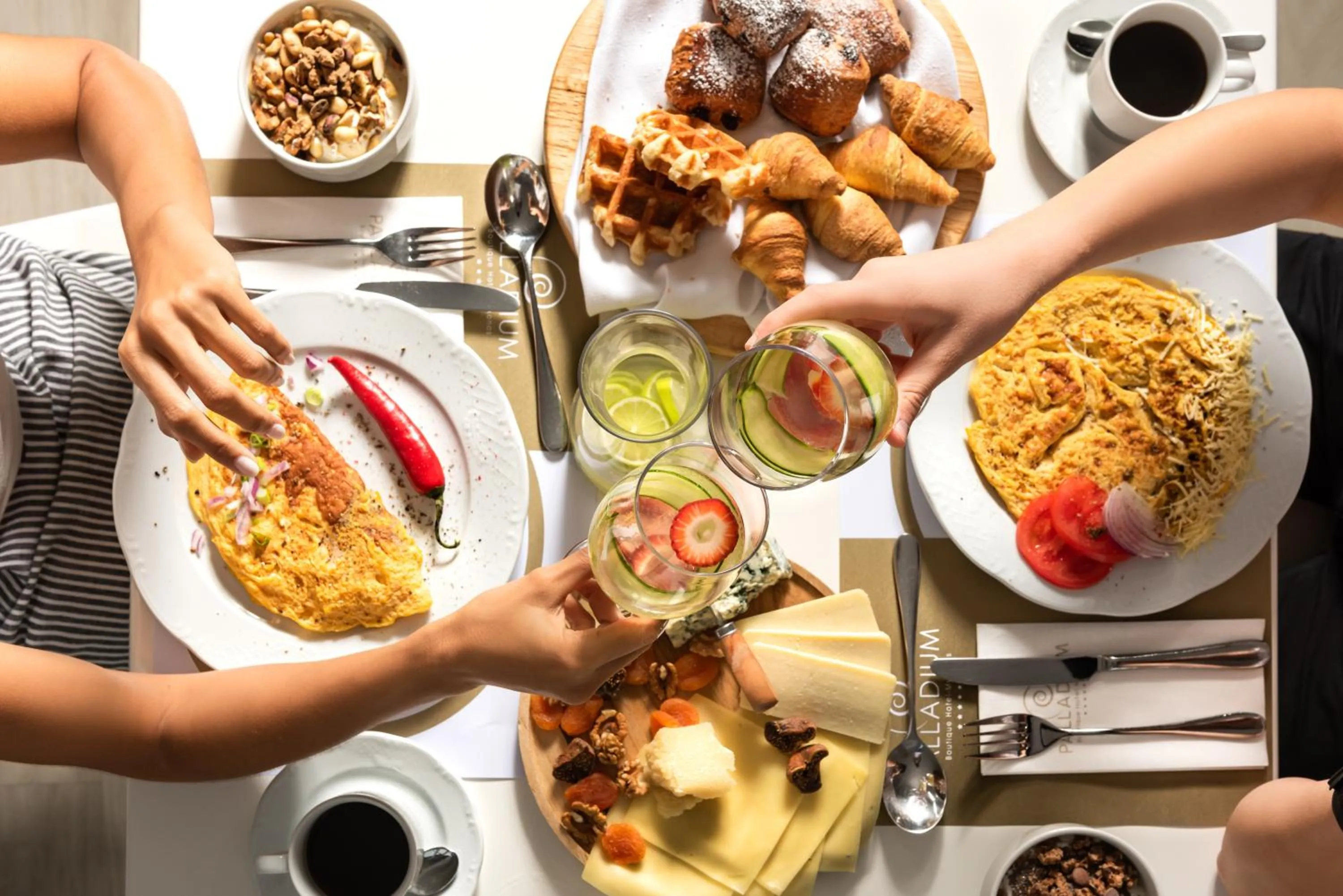 Buffet breakfast in Palladium Hotel